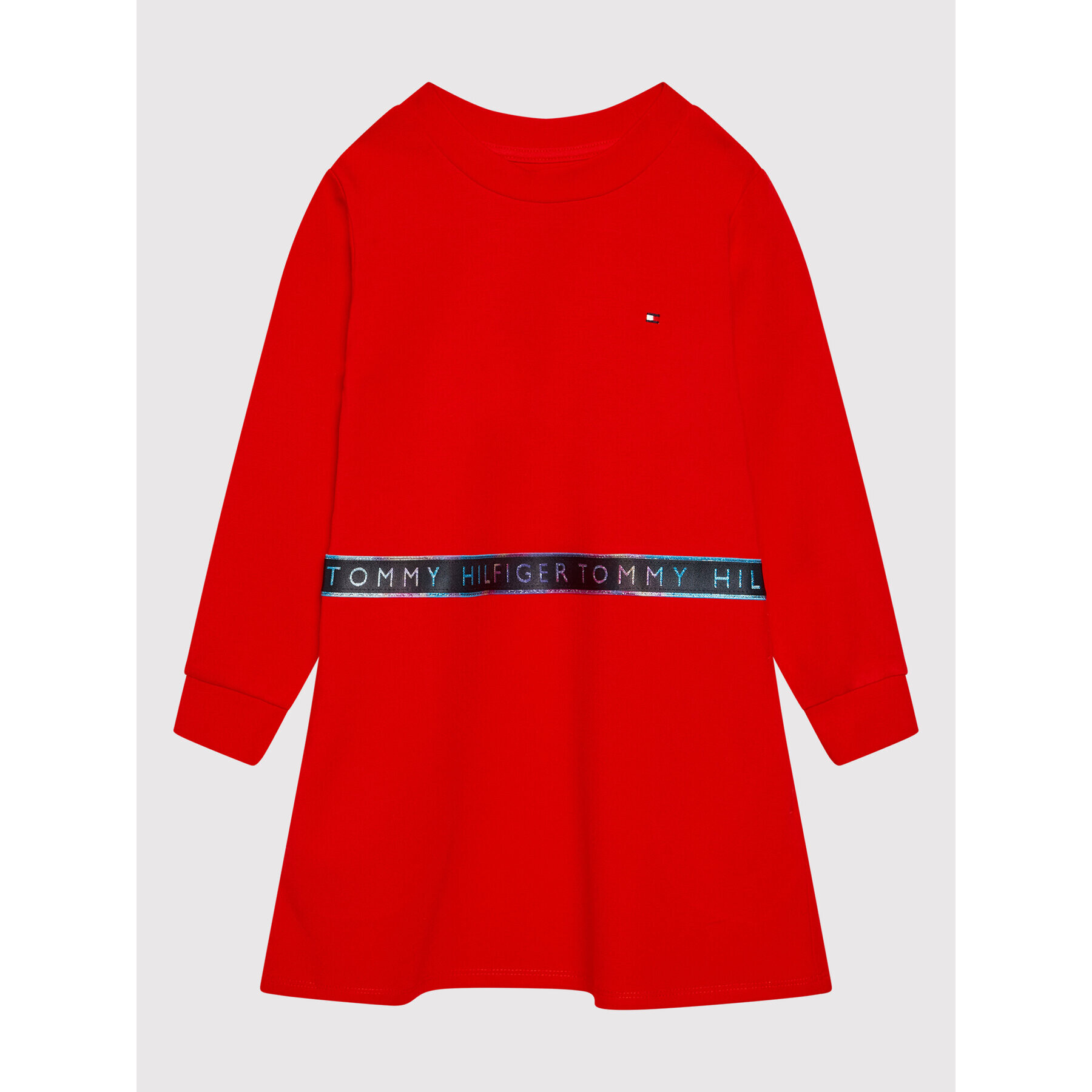 Tommy Hilfiger Rochie de zi Punto Tape KG0KG06146 M Roșu Regular Fit - Pled.ro