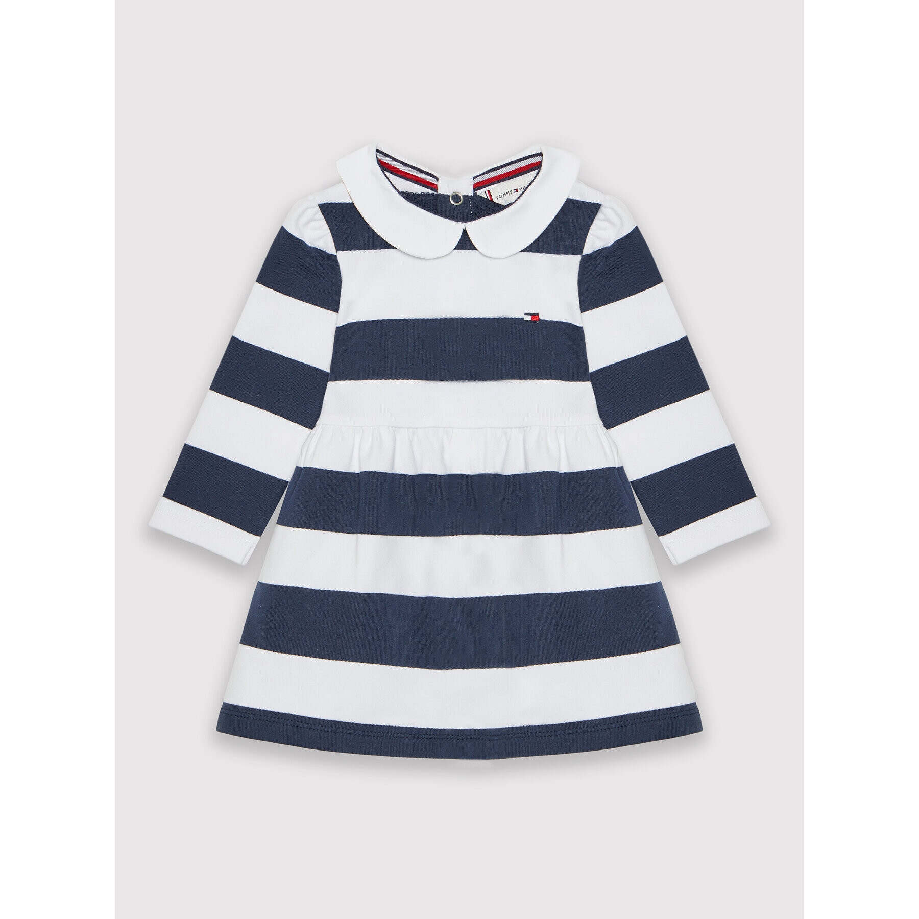 Tommy Hilfiger Rochie de zi Rugby Stripe KN0KN01237 Bleumarin Regular Fit - Pled.ro