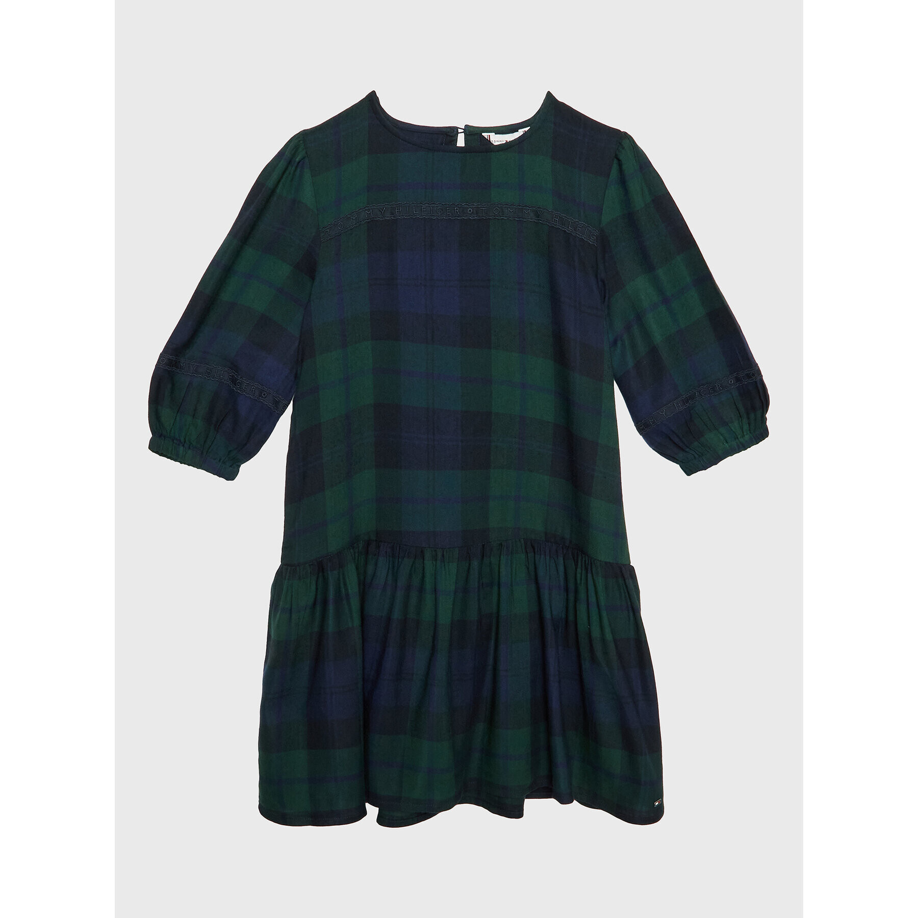 Tommy Hilfiger Rochie elegantă G0KG07023 D Verde Regular Fit - Pled.ro