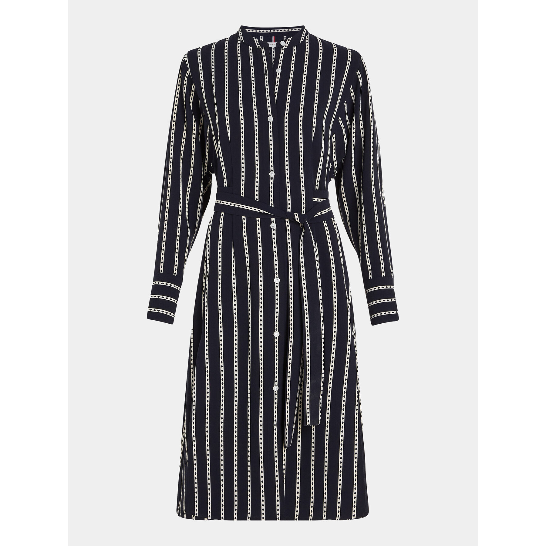 Tommy Hilfiger Rochie tip cămașă Argyle Stripe WW0WW40365 Bleumarin Regular Fit - Pled.ro