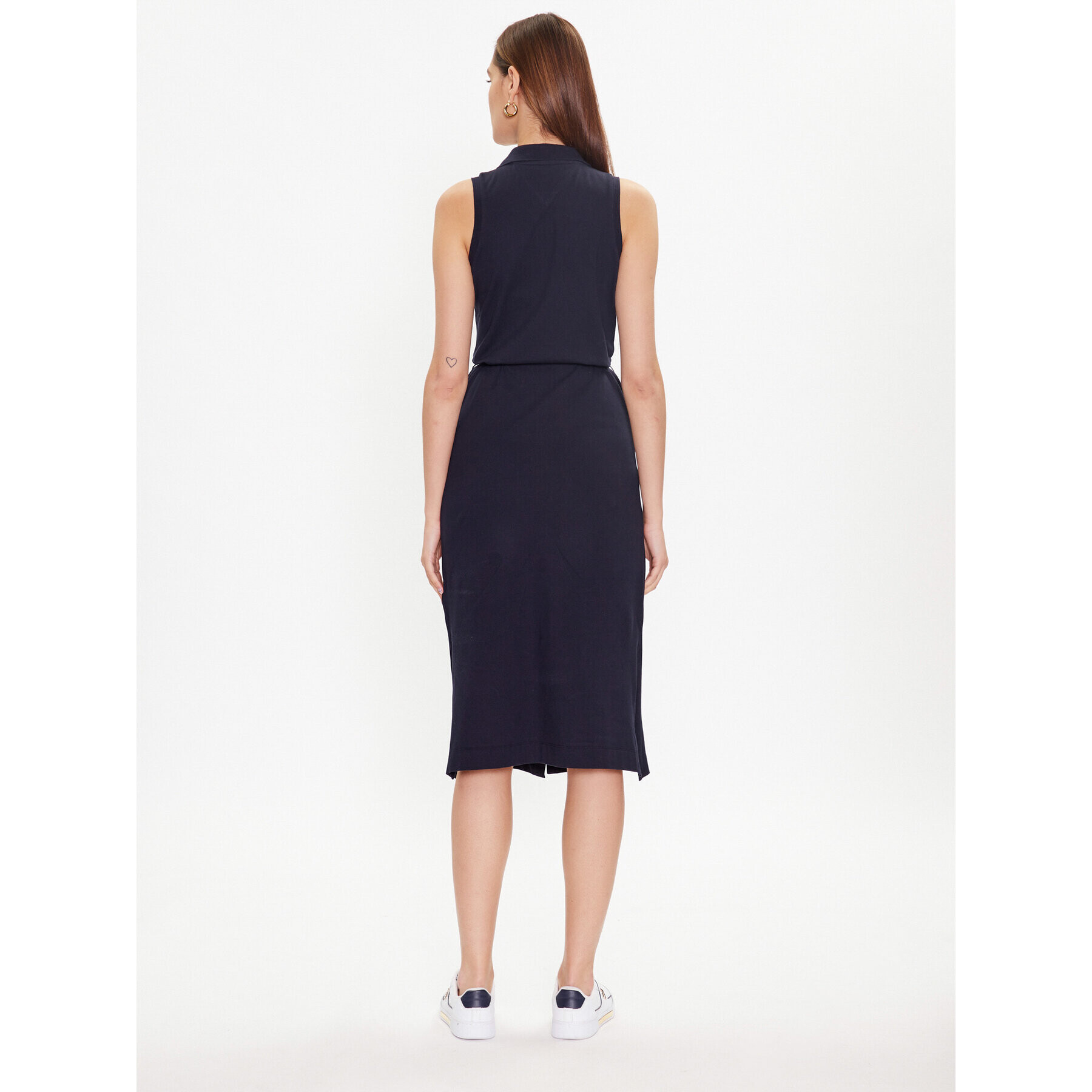 Tommy Hilfiger Rochie tip cămașă WW0WW37838 Bleumarin Slim Fit - Pled.ro