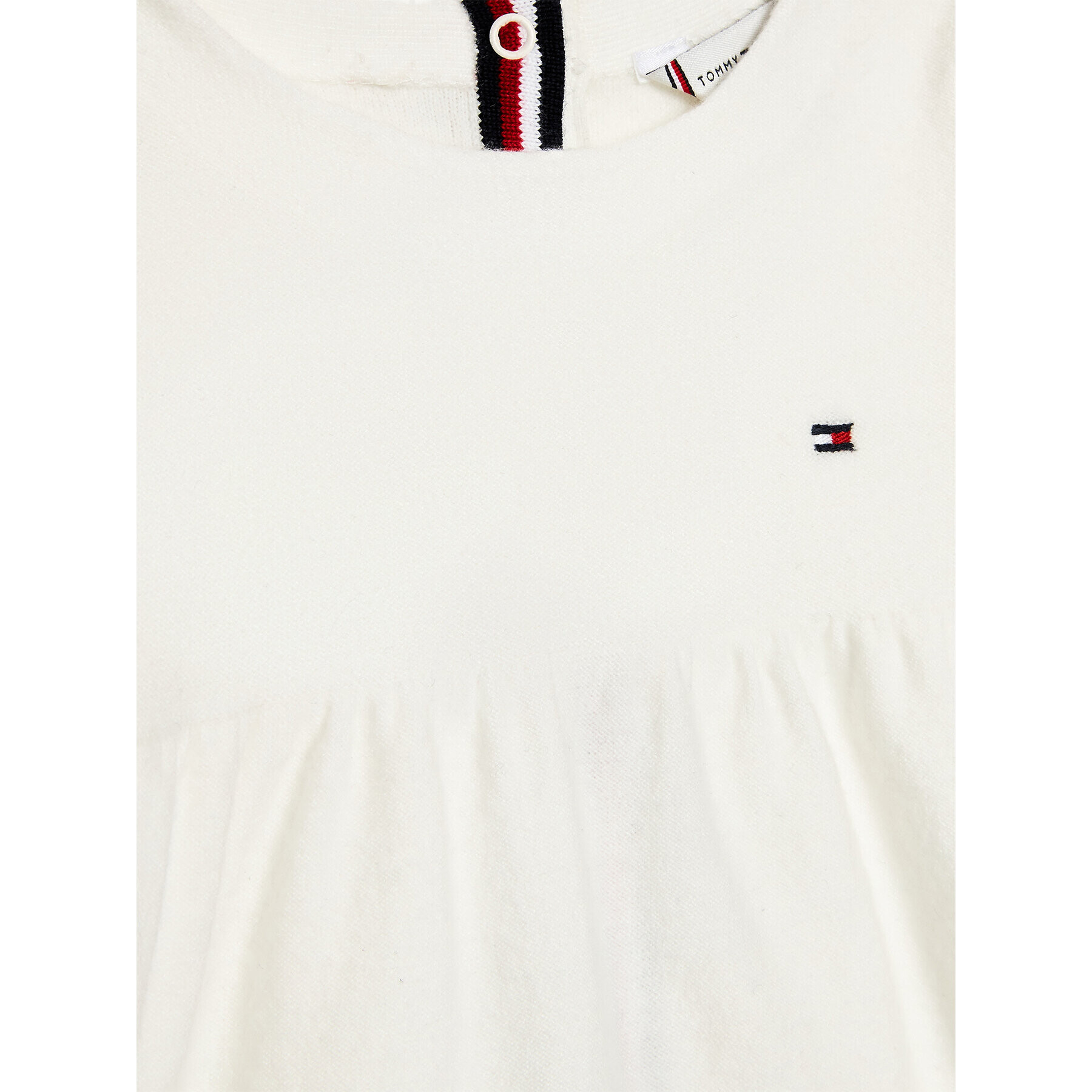 Tommy Hilfiger Rochie tricotată Baby KN0KN01592 Alb Regular Fit - Pled.ro