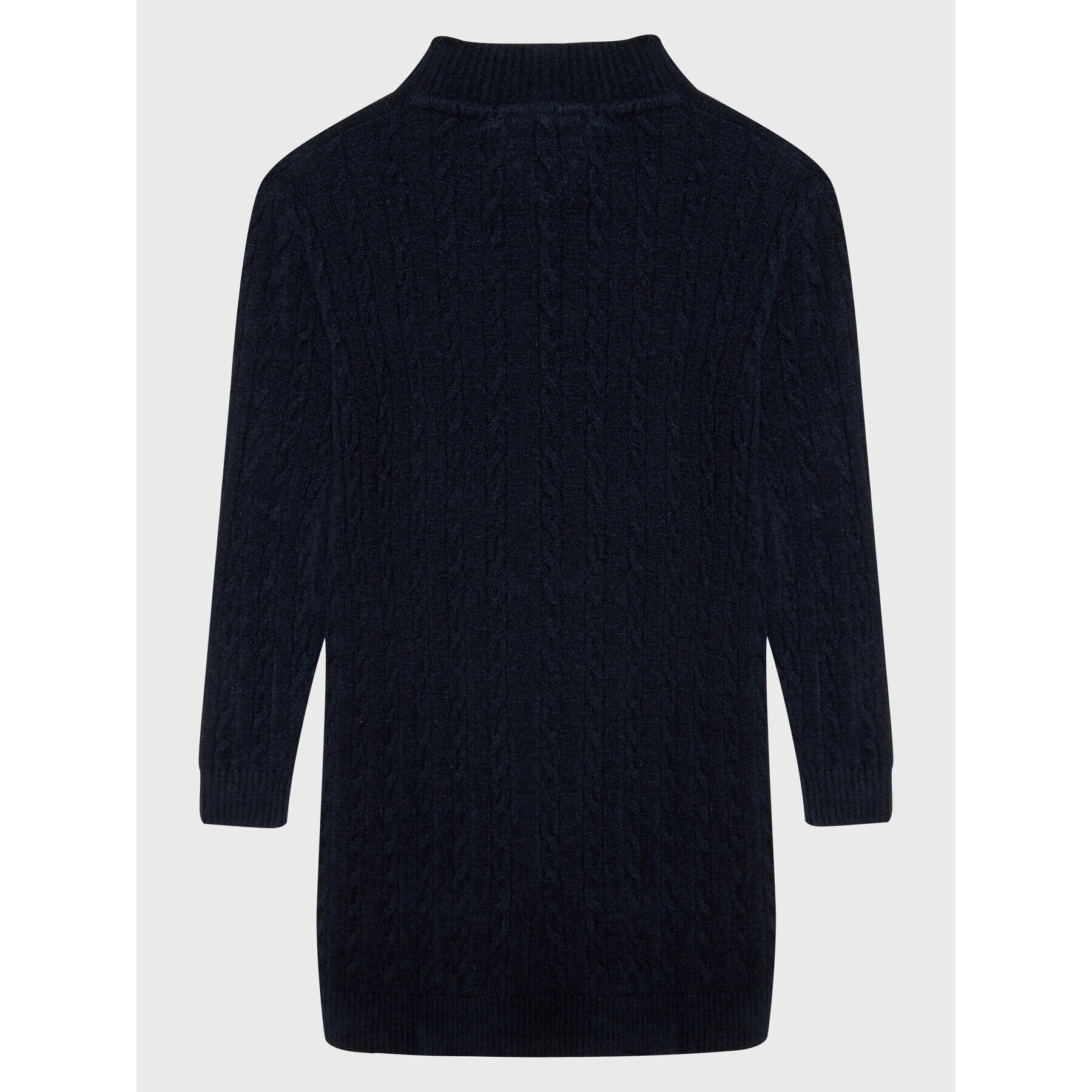 Tommy Hilfiger Rochie tricotată Chenille Cable KG0KG06872 Bleumarin Regular Fit - Pled.ro