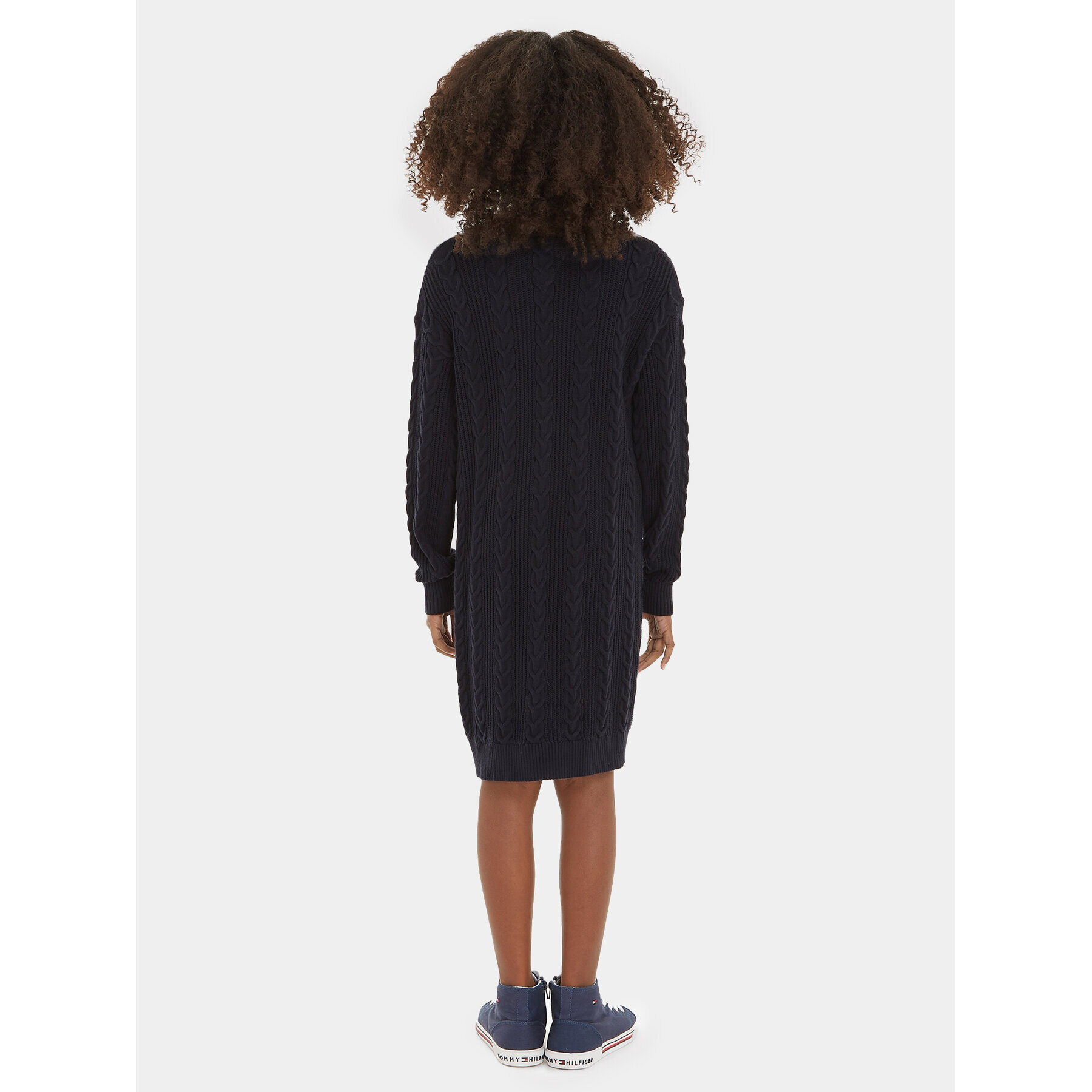 Tommy Hilfiger Rochie tricotată KG0KG07677 Bleumarin Regular Fit - Pled.ro