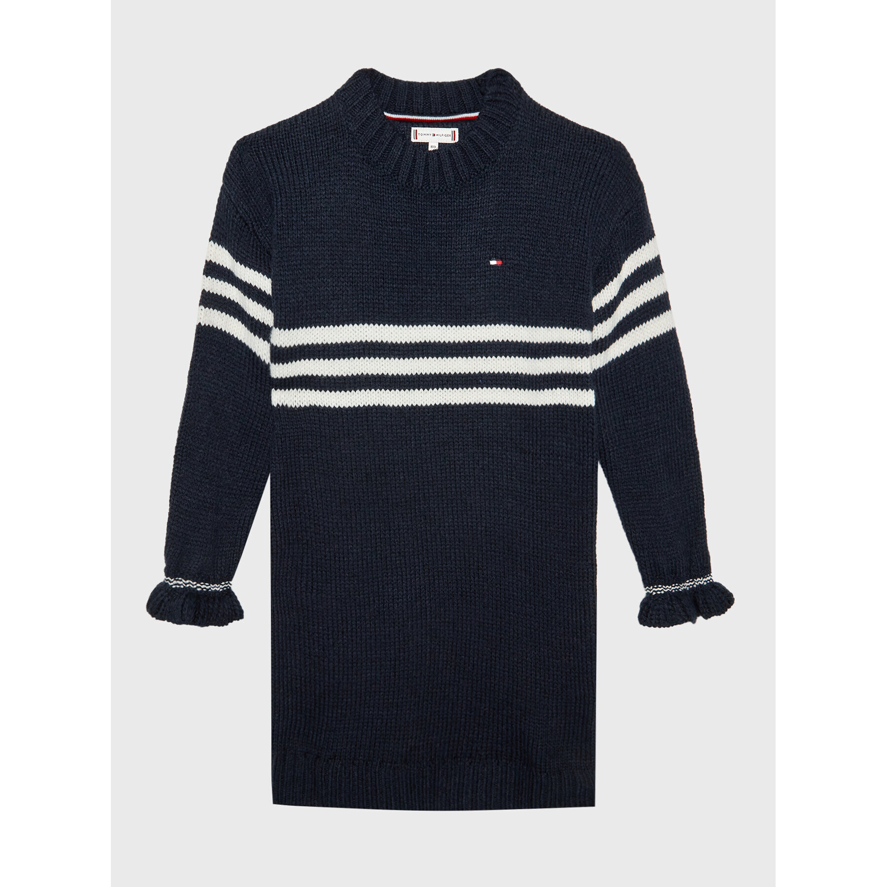 Tommy Hilfiger Rochie tricotată Prep Stripe KG0KG06883 D Bleumarin Relaxed Fit - Pled.ro