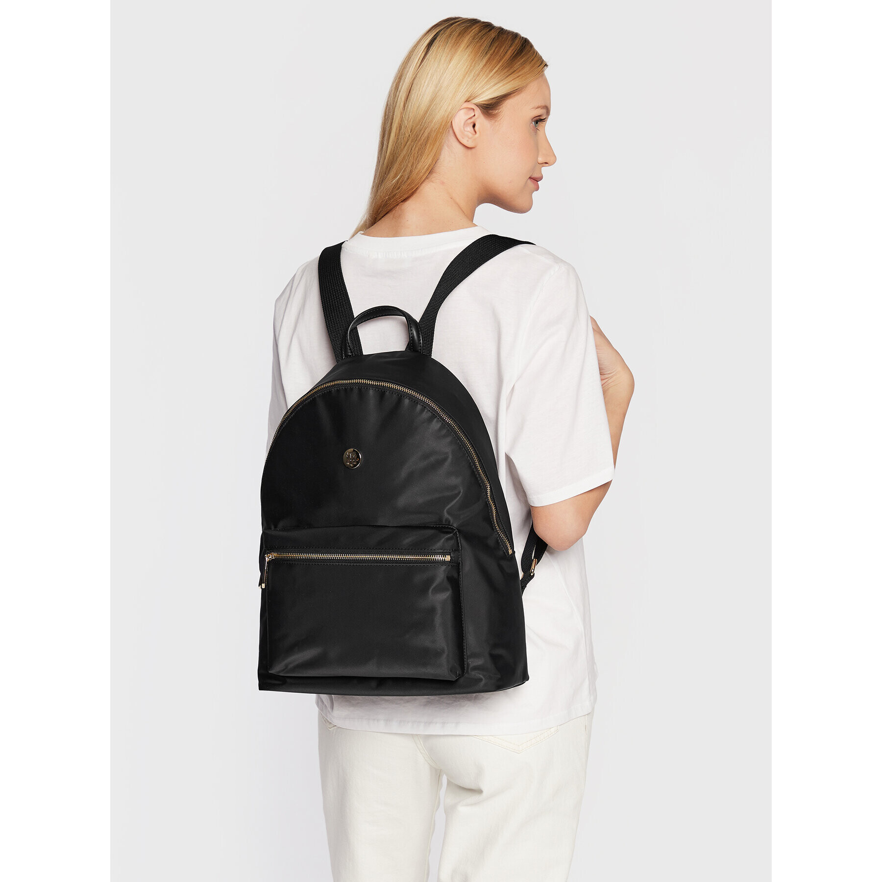 Tommy Hilfiger Rucsac Poppy St Backpack AW0AW10264 Negru - Pled.ro