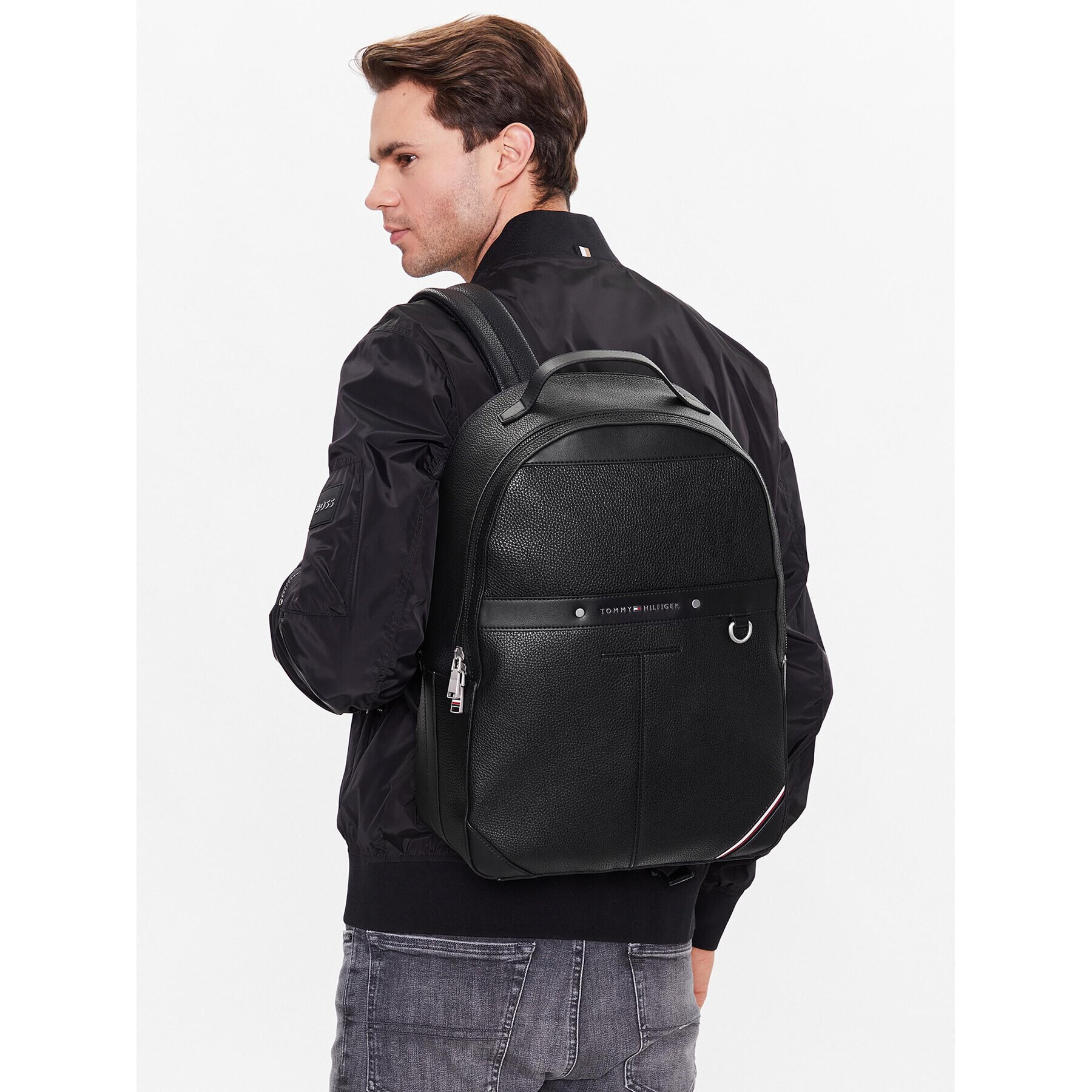 Tommy Hilfiger Rucsac Th Central Backpack AM0AM10560 Negru - Pled.ro