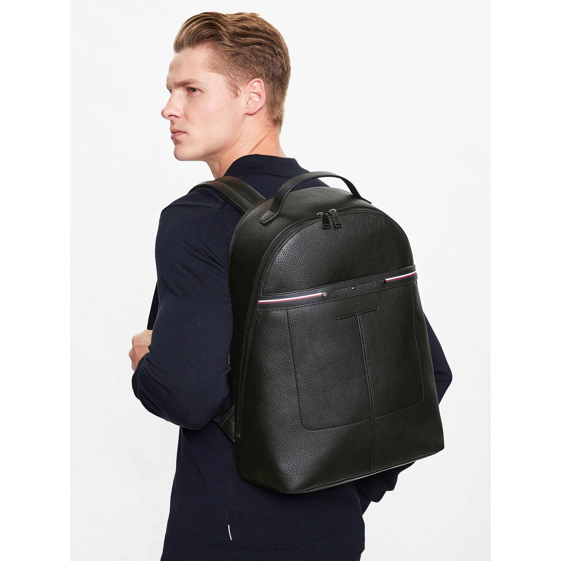 Tommy Hilfiger Rucsac Th Central Backpack AM0AM10932 Negru - Pled.ro