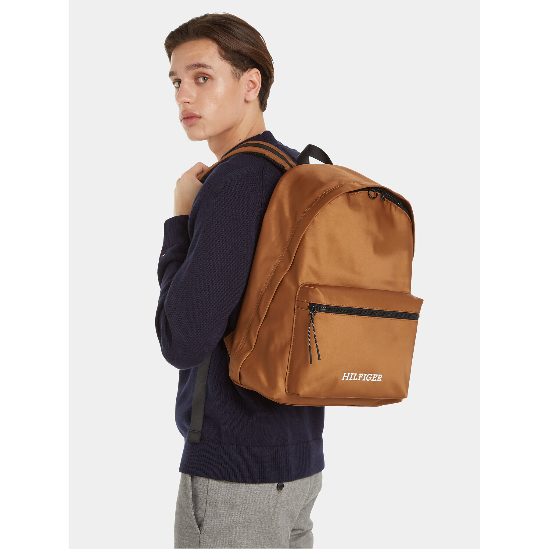 Tommy Hilfiger Rucsac Th Monotype Dome Backpack AM0AM12112 Bej - Pled.ro