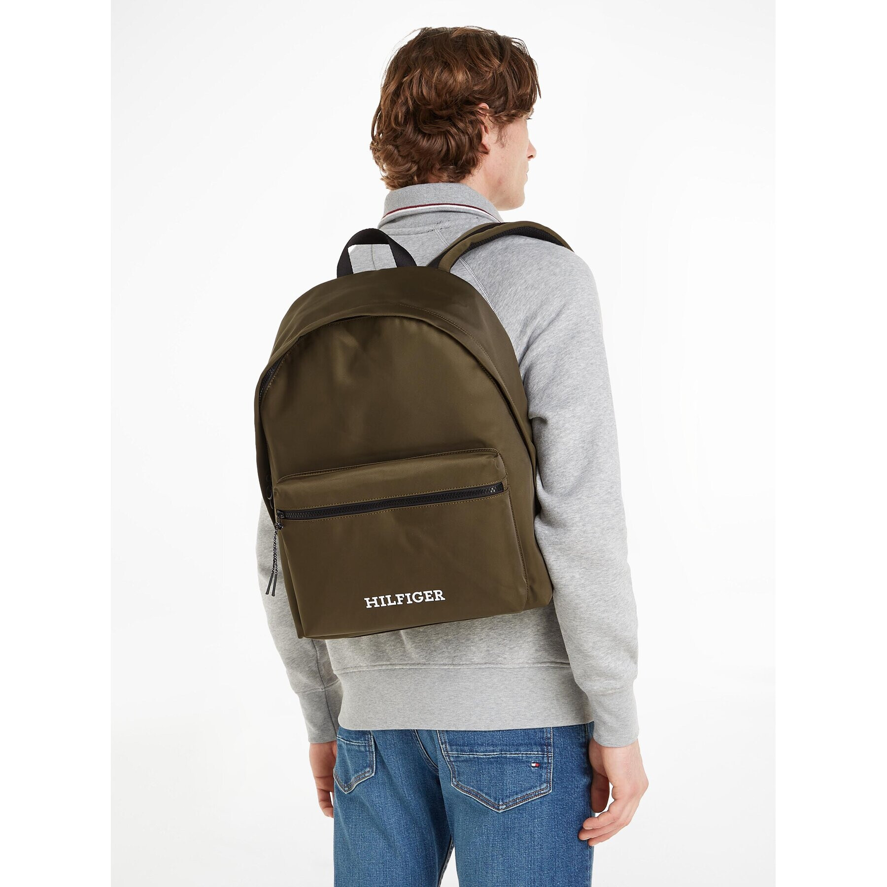 Tommy Hilfiger Rucsac Th Monotype Dome Backpack AM0AM12112 Verde - Pled.ro