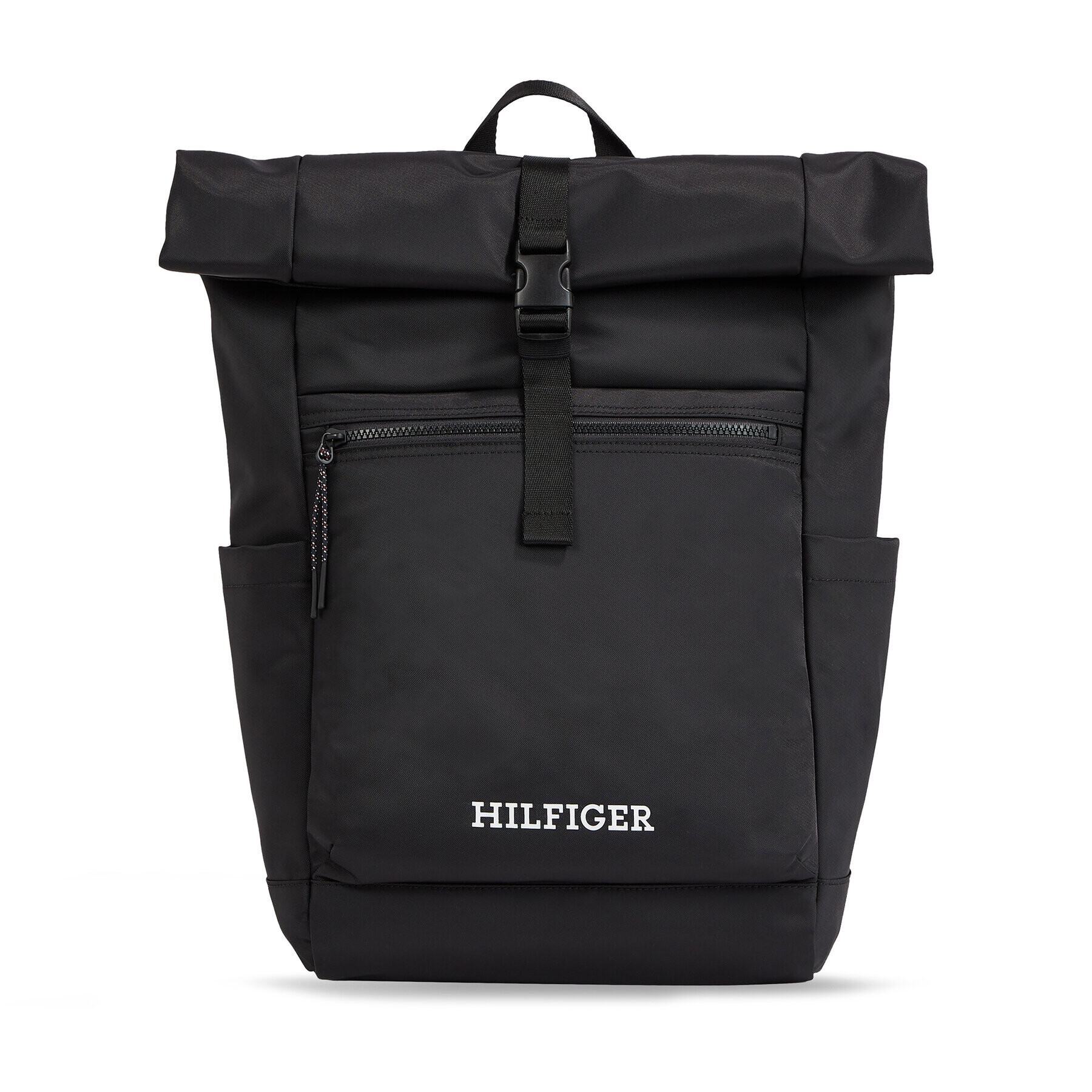 Tommy Hilfiger Rucsac Th Monotype Rolltop Backpack AM0AM11549 Negru - Pled.ro