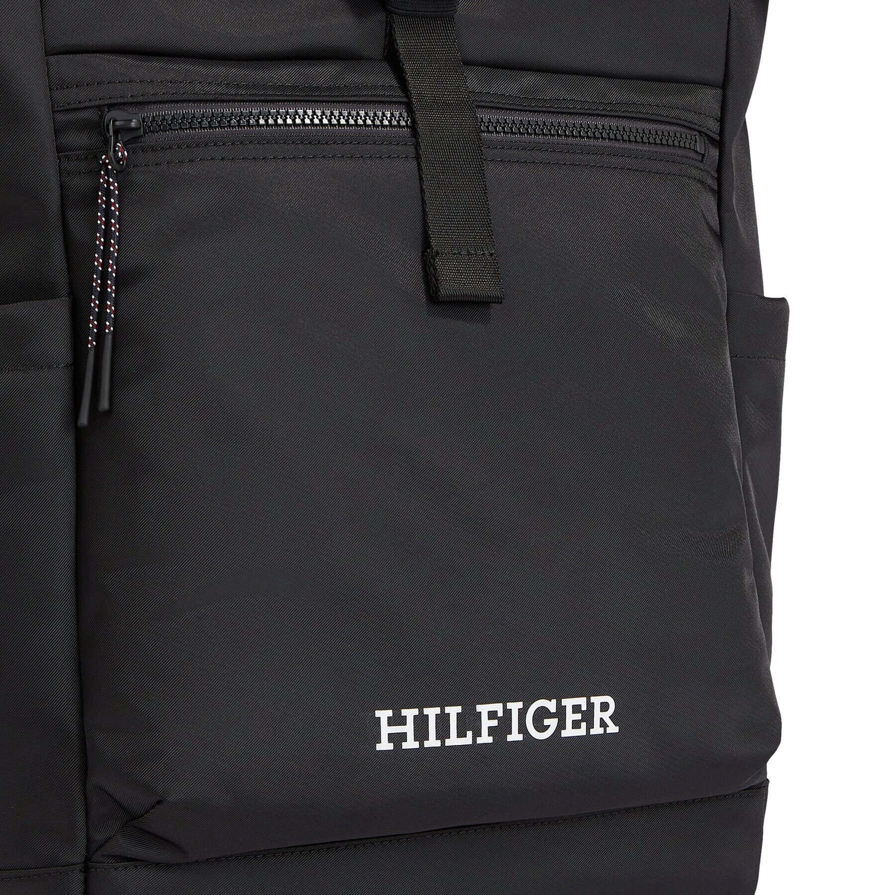 Tommy Hilfiger Rucsac Th Monotype Rolltop Backpack AM0AM11549 Negru - Pled.ro