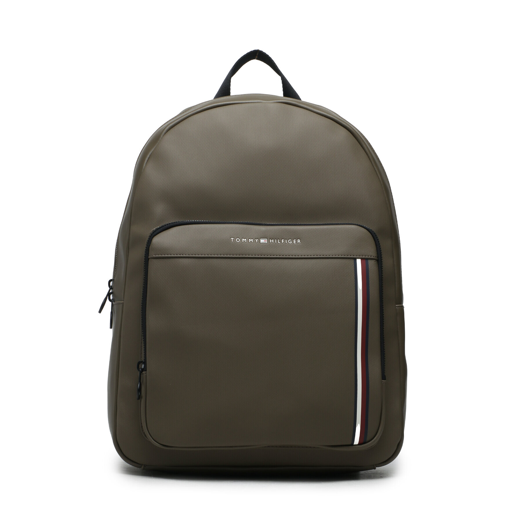 Tommy Hilfiger Rucsac Th Pique Pu Backpack AM0AM11317 Kaki - Pled.ro