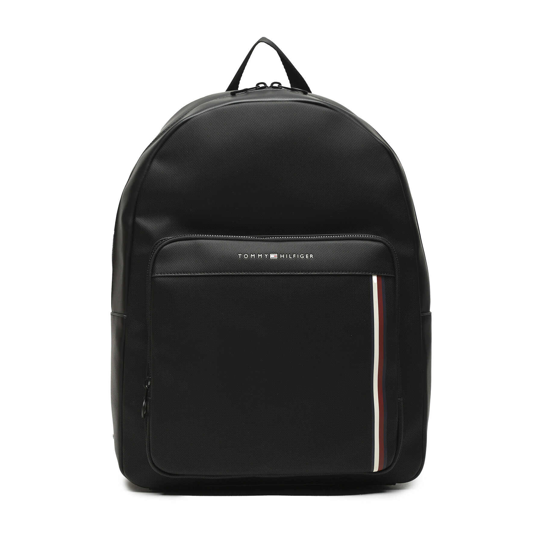 Tommy Hilfiger Rucsac Th Pique Pu Backpack AM0AM11317 Negru - Pled.ro