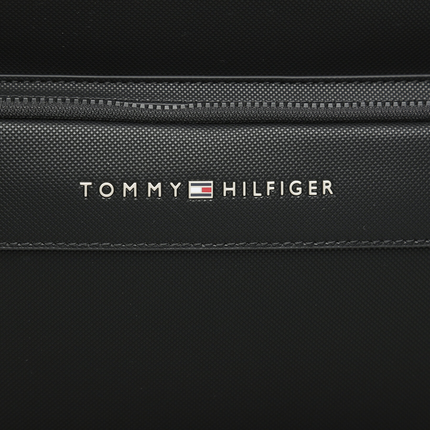 Tommy Hilfiger Rucsac Th Pique Pu Backpack AM0AM11317 Negru - Pled.ro