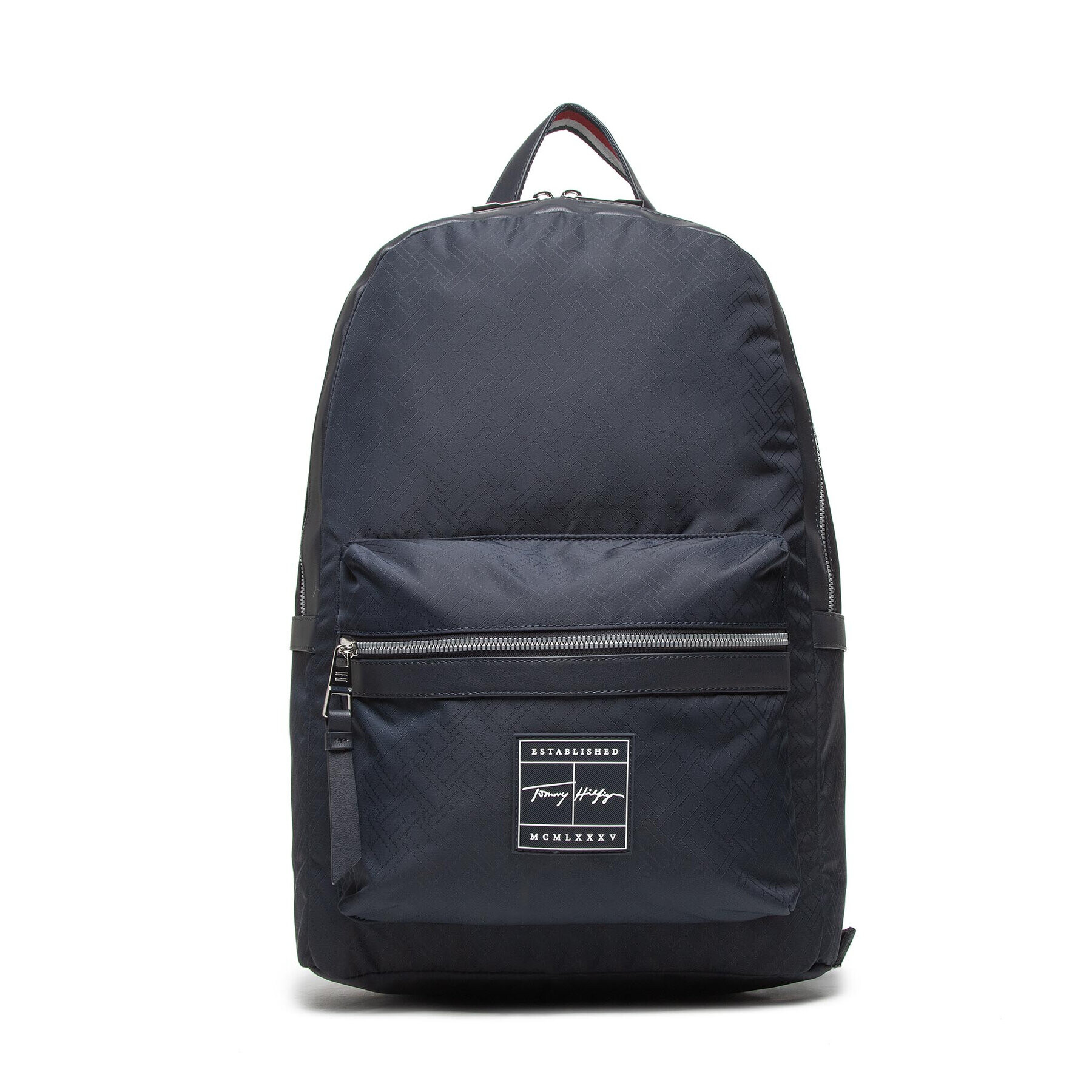 Tommy Hilfiger Rucsac Th Singnature Backpack AM0AM08452 Bleumarin - Pled.ro