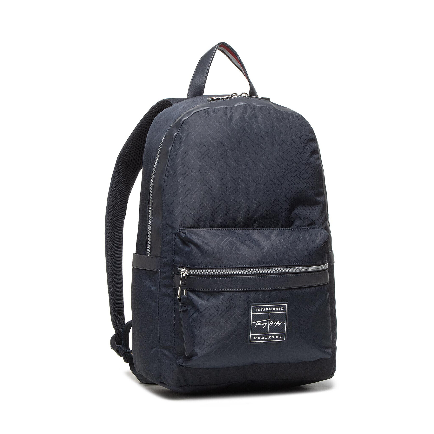 Tommy Hilfiger Rucsac Th Singnature Backpack AM0AM08452 Bleumarin - Pled.ro