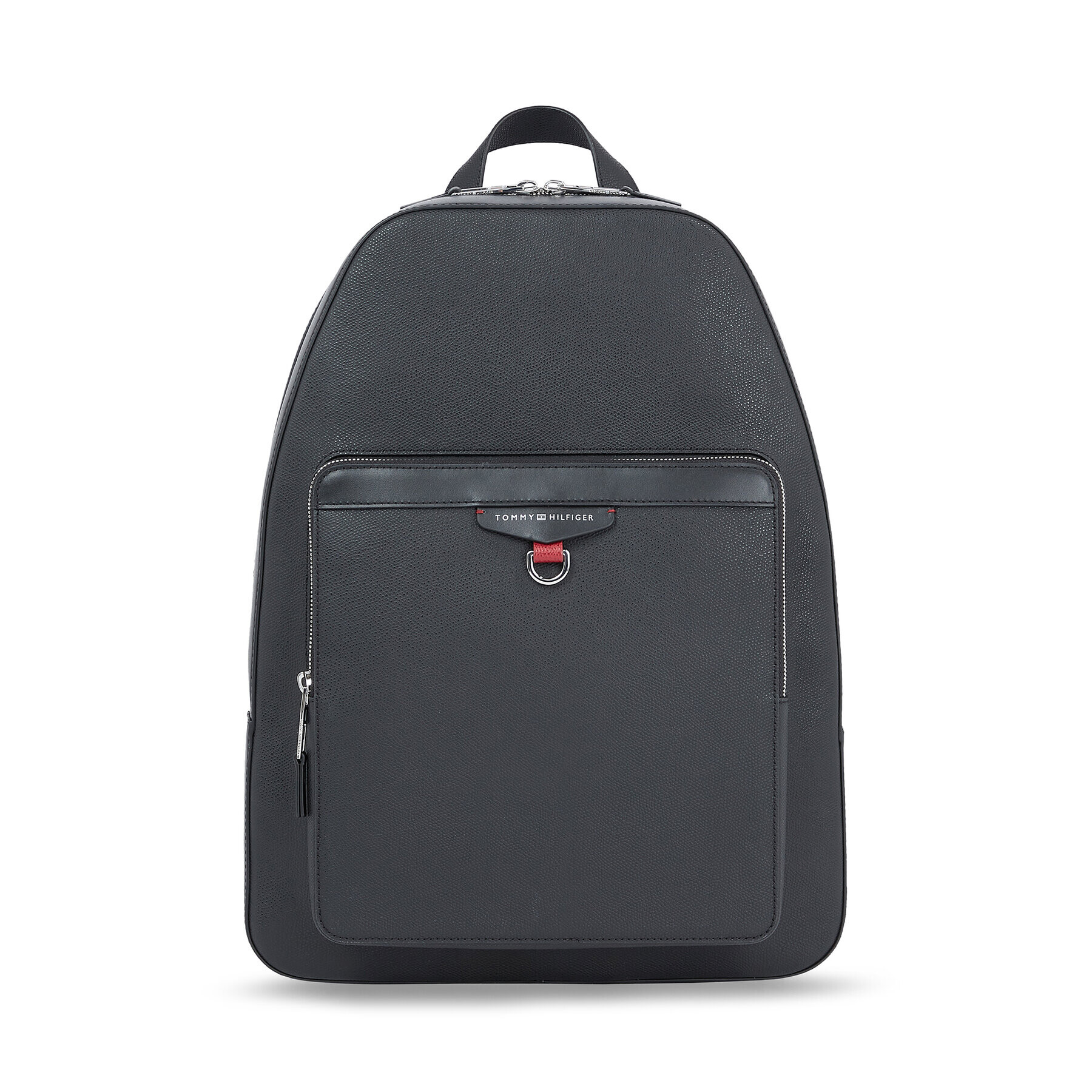 Tommy Hilfiger Rucsac Th Structured Leather Backpack AM0AM11561 Negru - Pled.ro