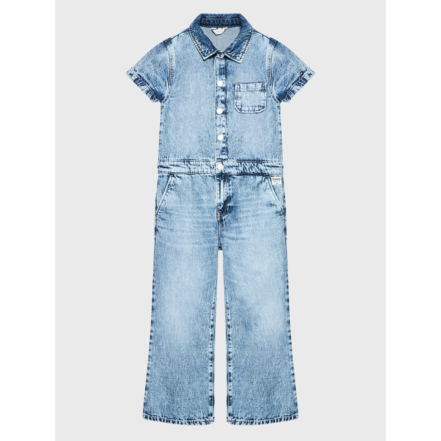 Tommy Hilfiger Salopetă Soft Denim Overall KG0KG06746 Albastru Regular Fit - Pled.ro