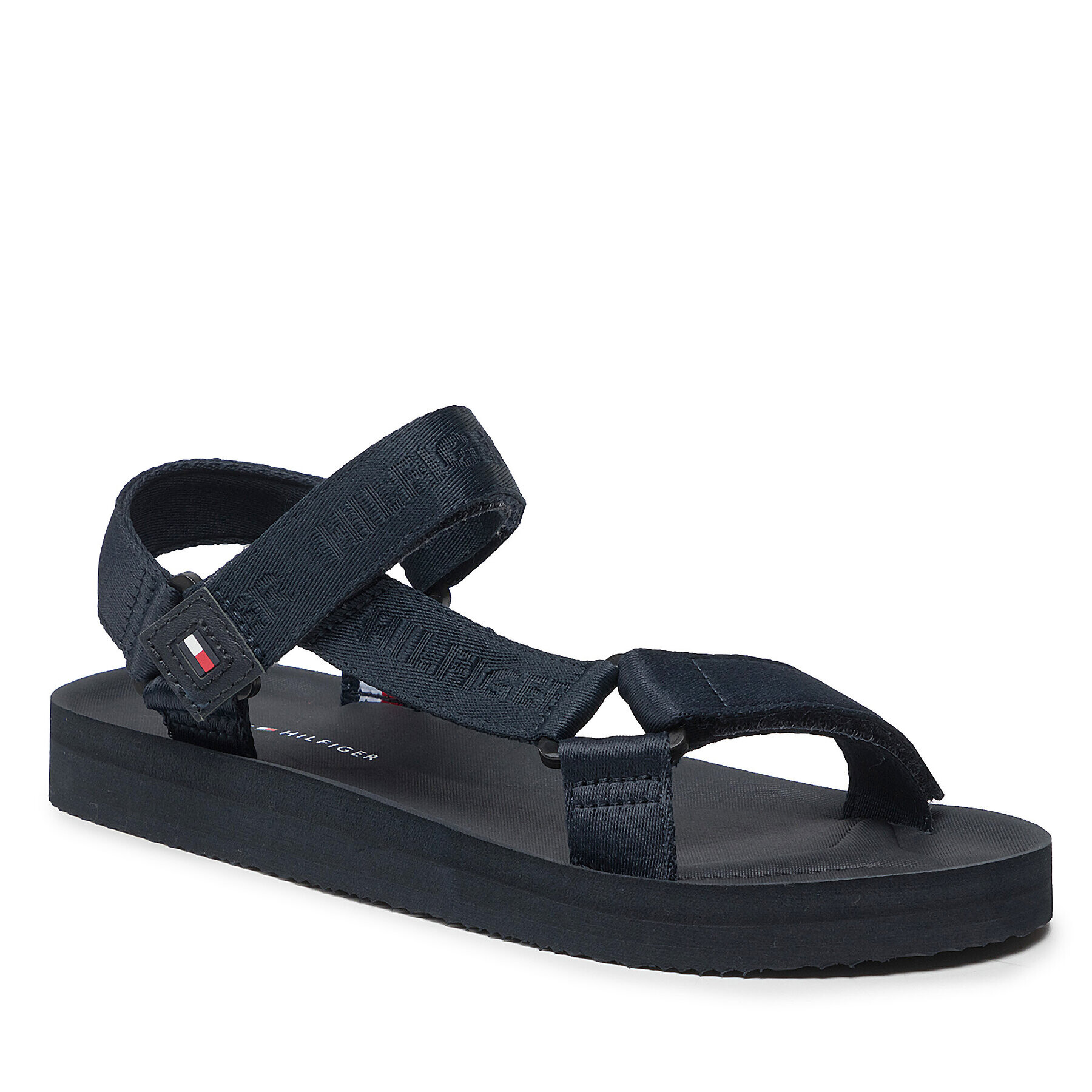 Tommy Hilfiger Sandale Comfortable Strappy Sandal FM0FM03974 Bleumarin - Pled.ro