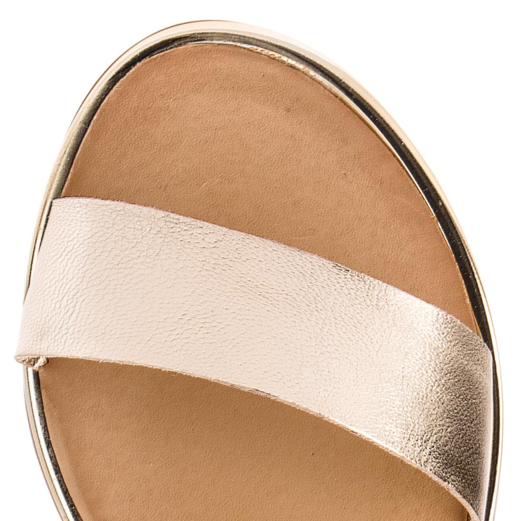 Tommy Hilfiger Sandale Corporate Ribbon Flat Sandal Met FW0FW02837 Auriu - Pled.ro