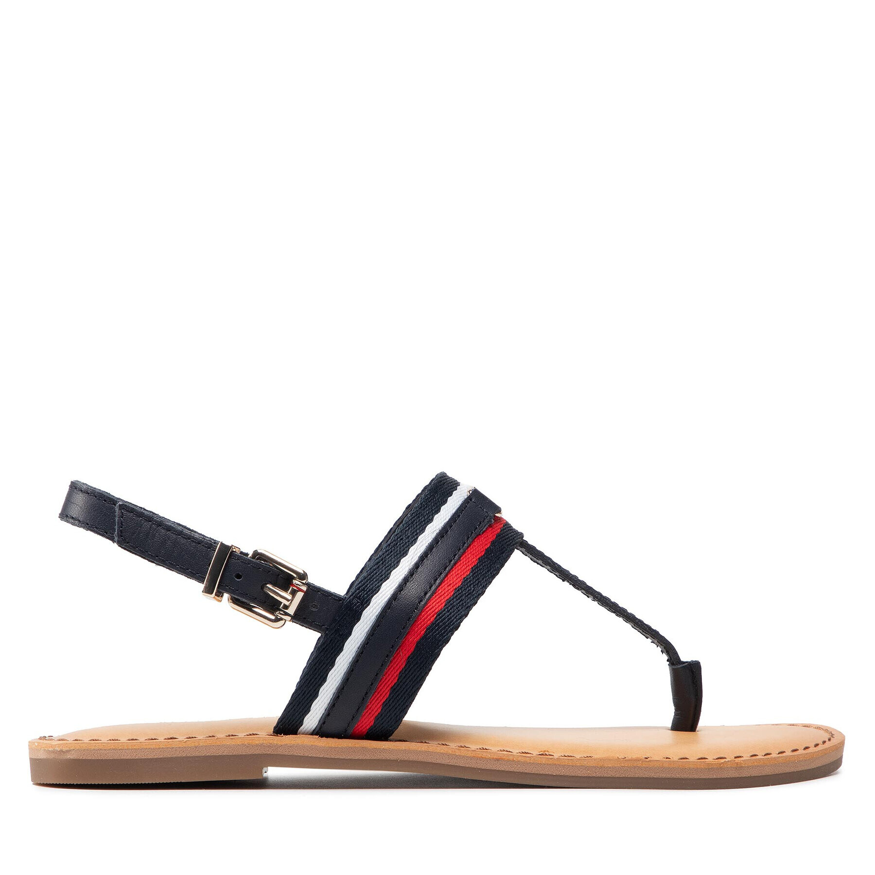 Tommy Hilfiger Sandale Corporate Webbing Flat Sandal FW0FW06232 Bleumarin - Pled.ro