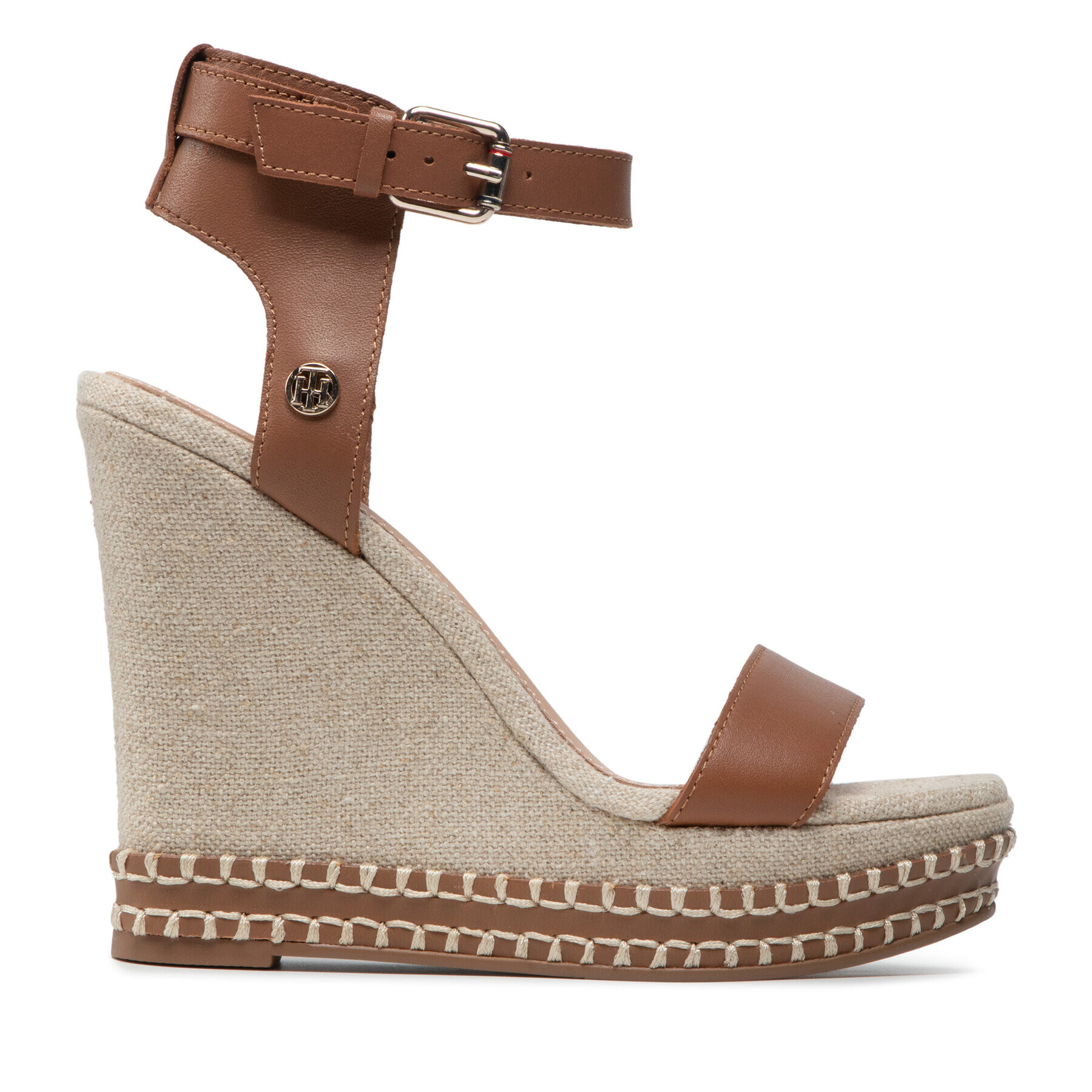 Tommy Hilfiger Sandale Elevated Signature Wedge Sandal FW0FW06296 Maro - Pled.ro