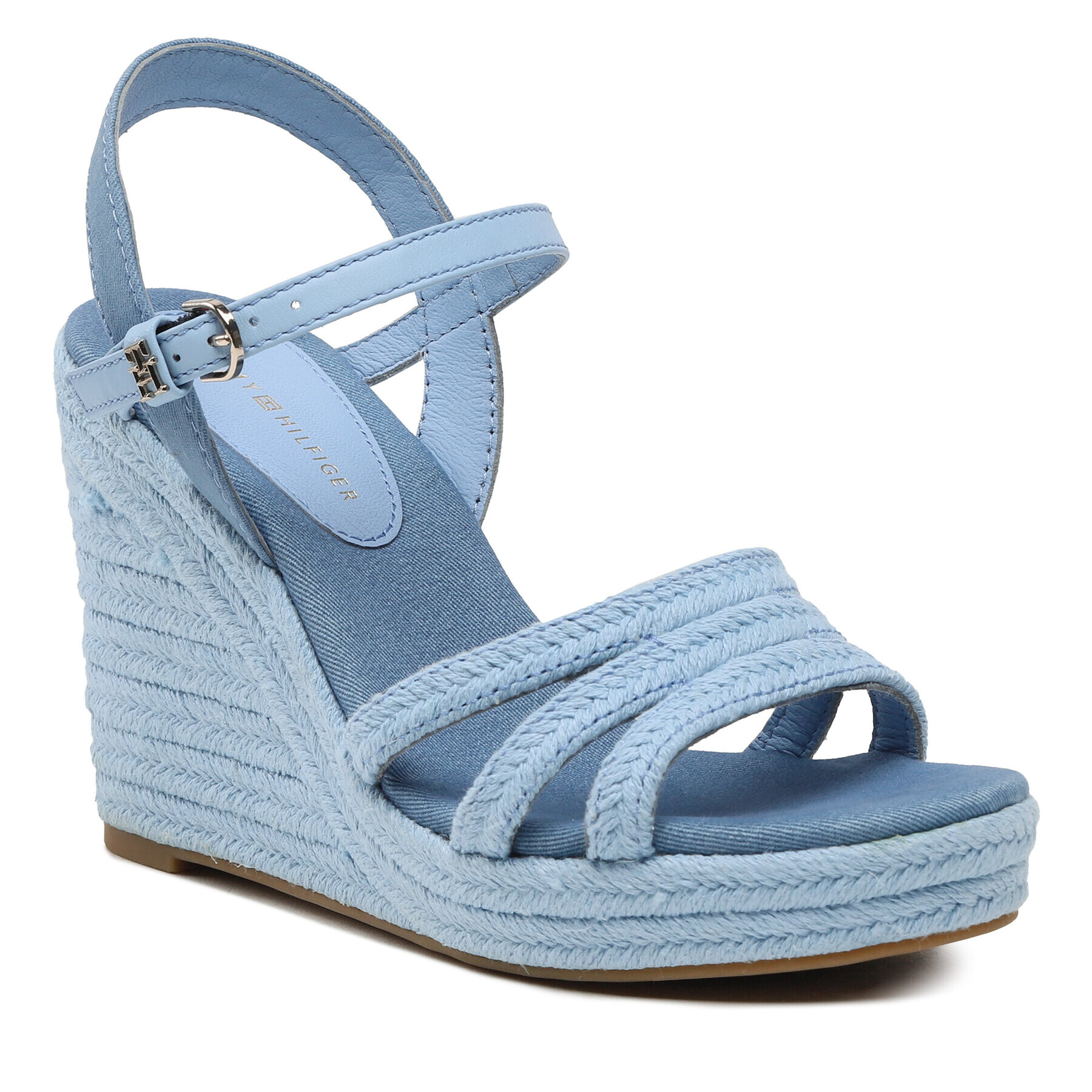 Tommy Hilfiger Sandale Essential Wedge Sandal FW0FW07159 Albastru - Pled.ro