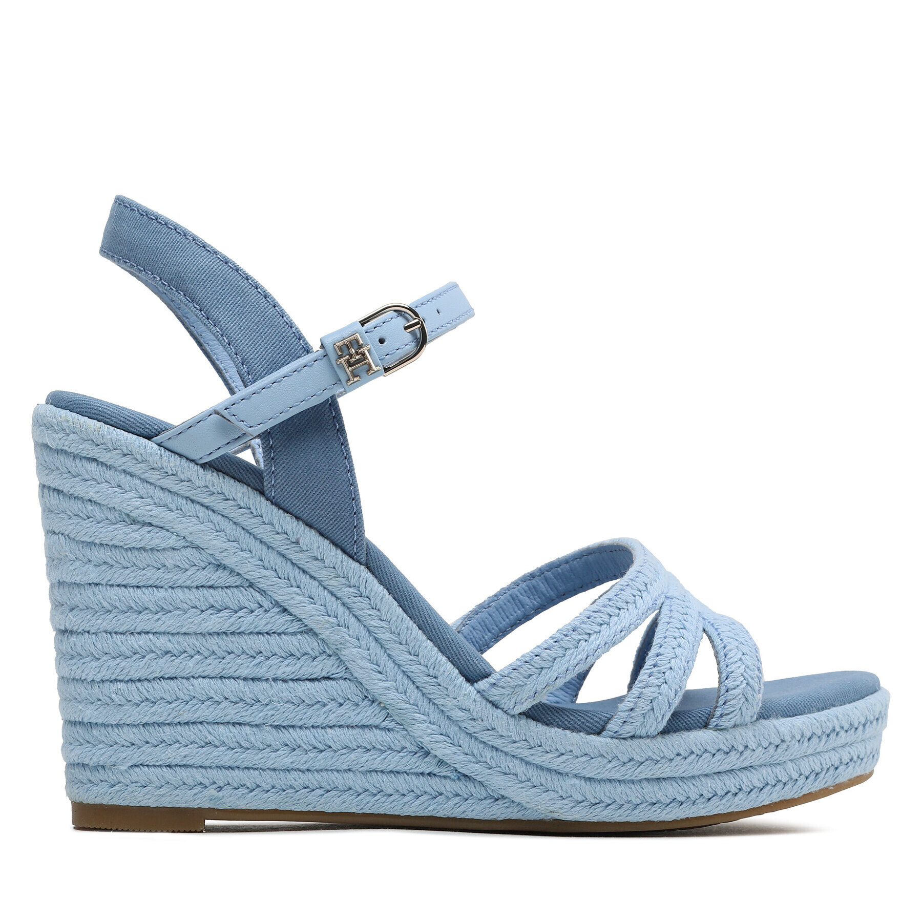 Tommy Hilfiger Sandale Essential Wedge Sandal FW0FW07159 Albastru - Pled.ro