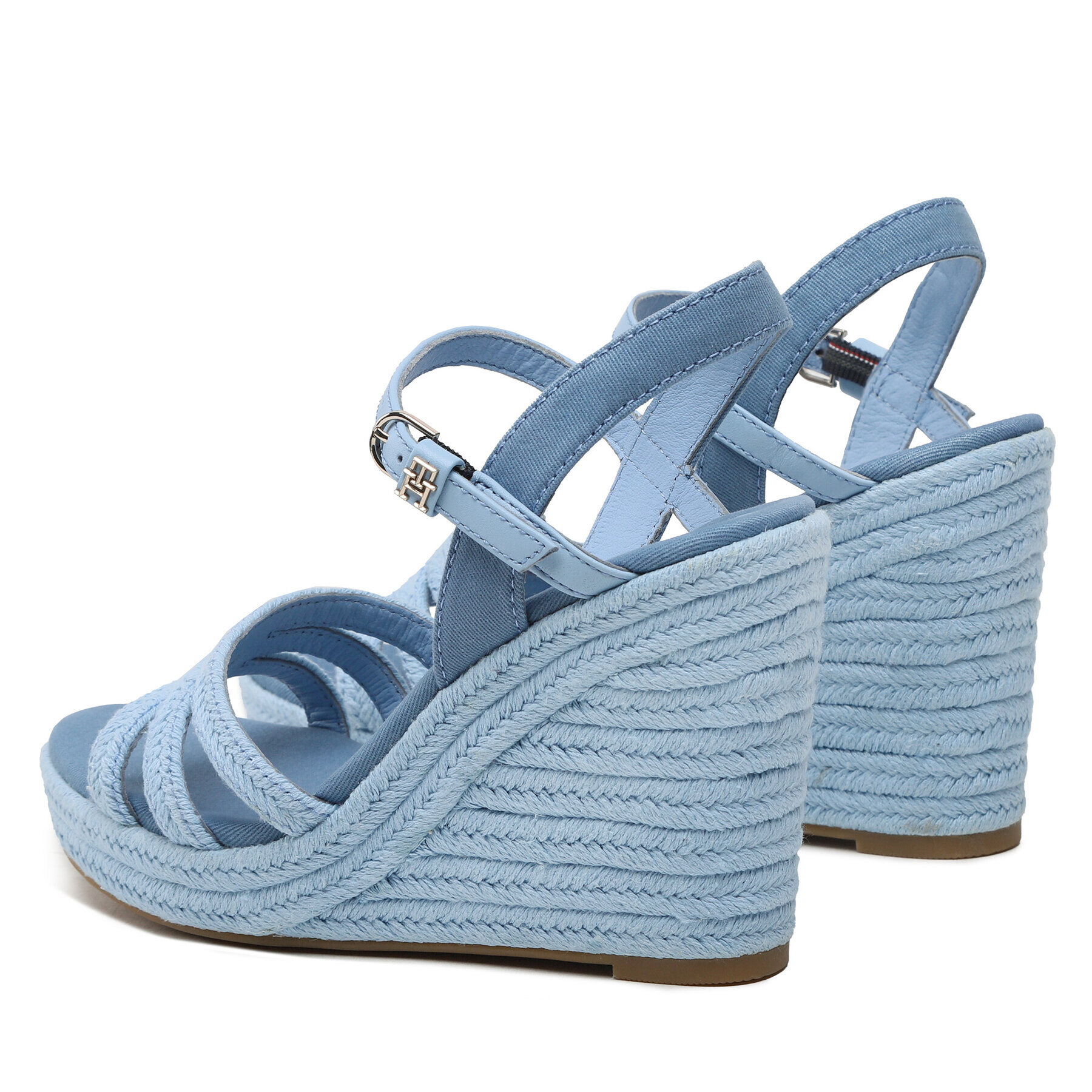 Tommy Hilfiger Sandale Essential Wedge Sandal FW0FW07159 Albastru - Pled.ro