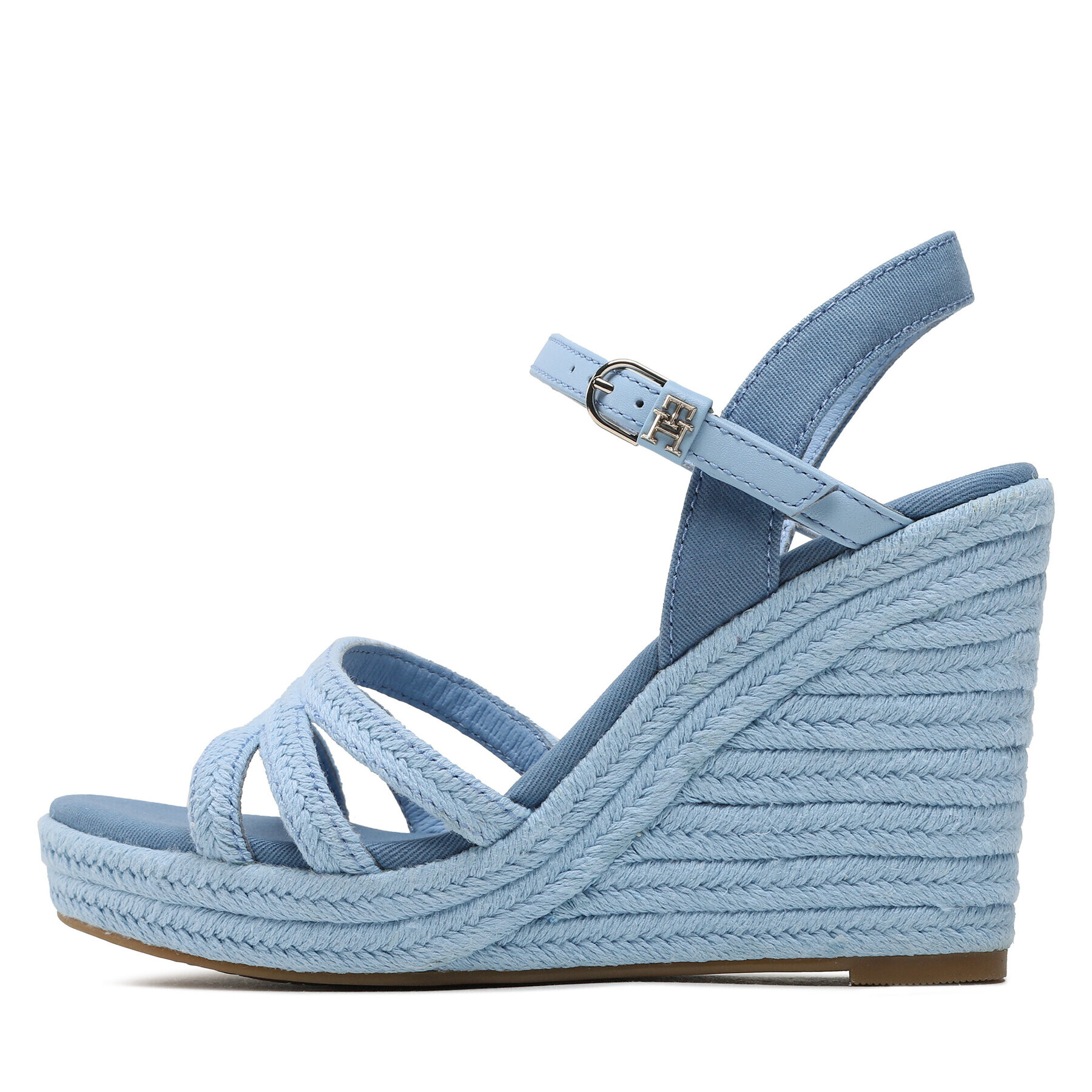 Tommy Hilfiger Sandale Essential Wedge Sandal FW0FW07159 Albastru - Pled.ro