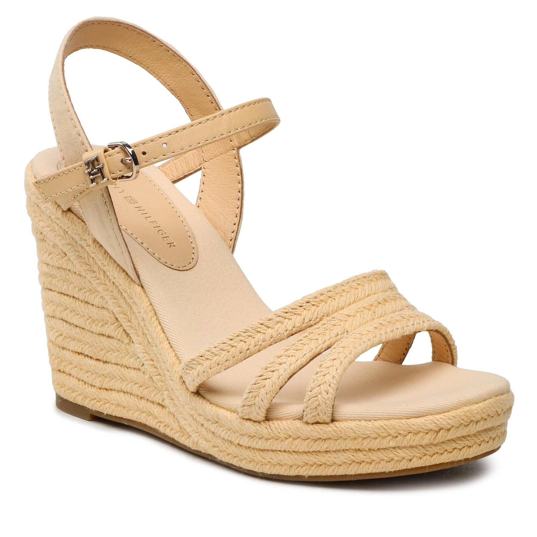 Tommy Hilfiger Sandale Essential Wedge Sandal FW0FW07159 Bej - Pled.ro