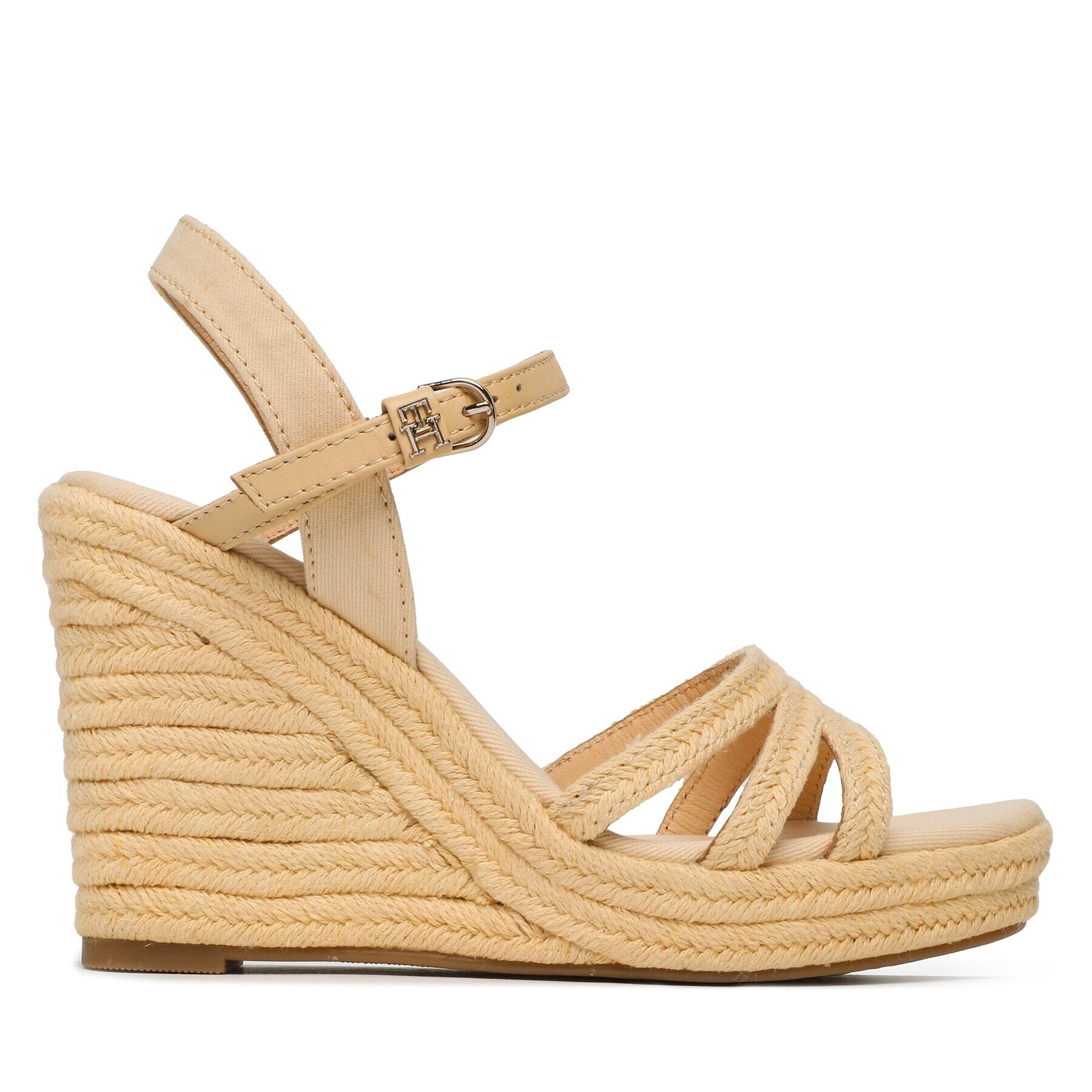 Tommy Hilfiger Sandale Essential Wedge Sandal FW0FW07159 Bej - Pled.ro