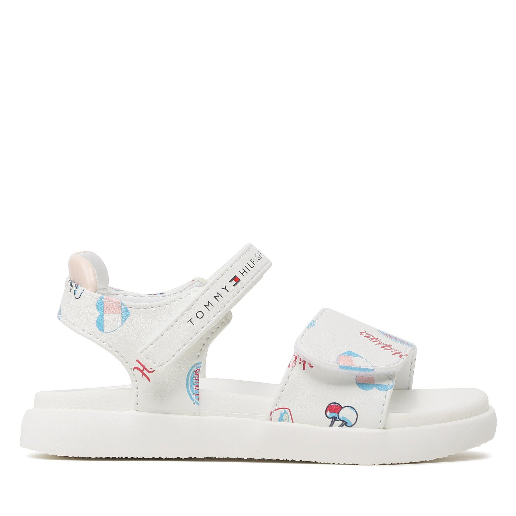 Tommy Hilfiger Sandale Fantasy Velcro Sandal T1A2-32753-1355 S Alb - Pled.ro