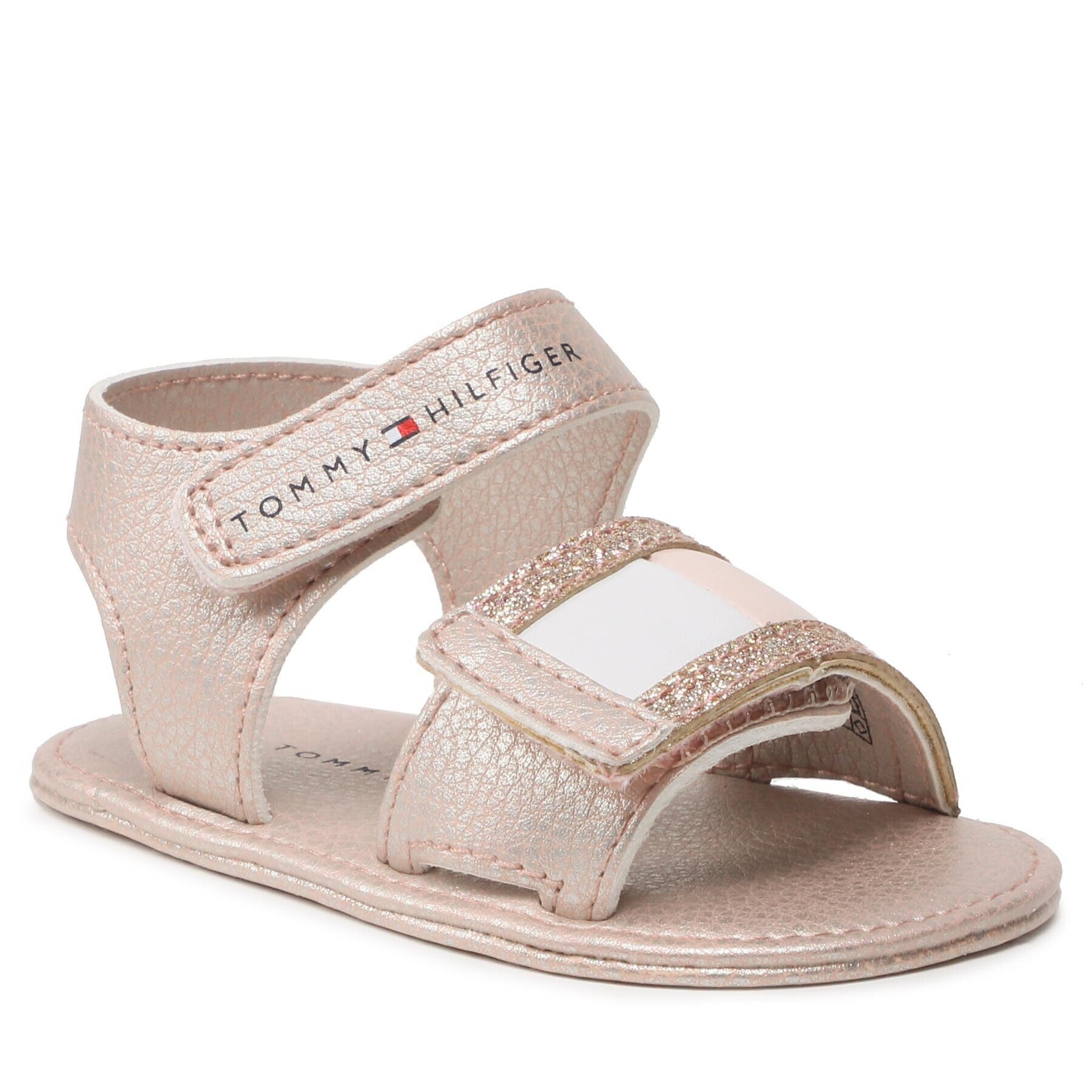 Tommy Hilfiger Sandale Flag Velcro Sandal T0A2-32673-0268 Roz - Pled.ro