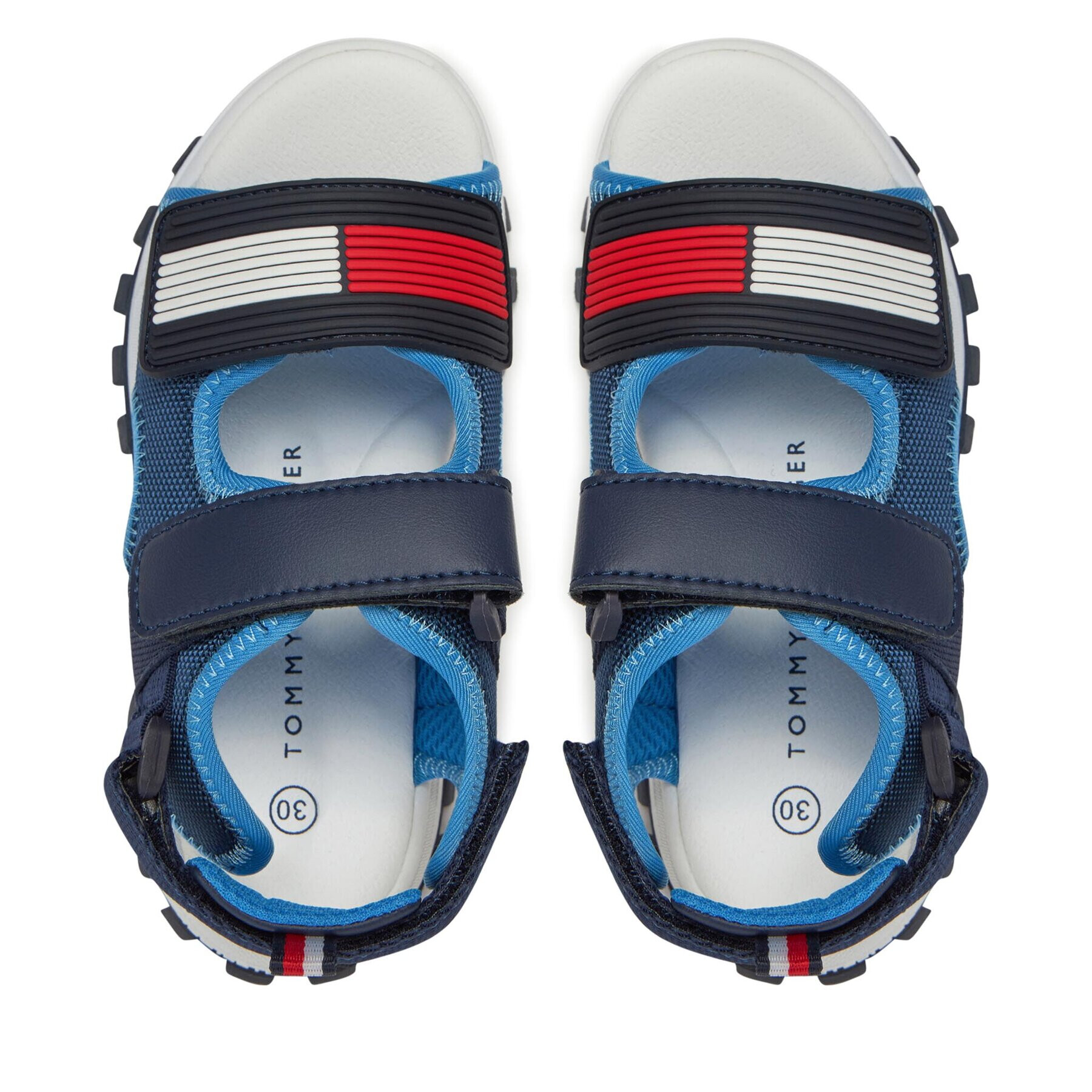 Tommy Hilfiger Sandale Flag Velcro Sandal T3B2-33434-1591 M Bleumarin - Pled.ro