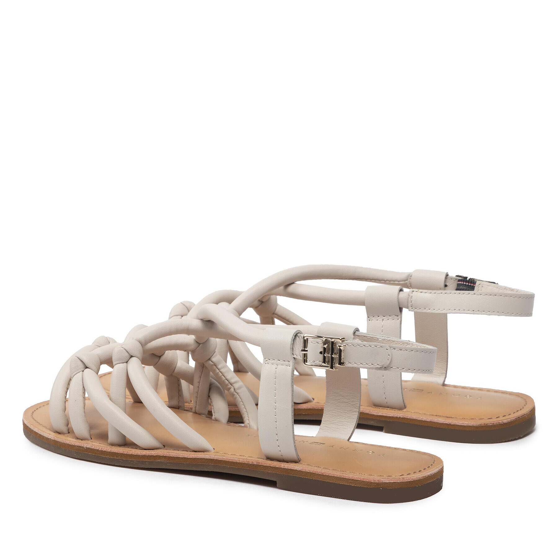 Tommy Hilfiger Sandale Flap Strappy Sandal FW0FW06668 Alb - Pled.ro