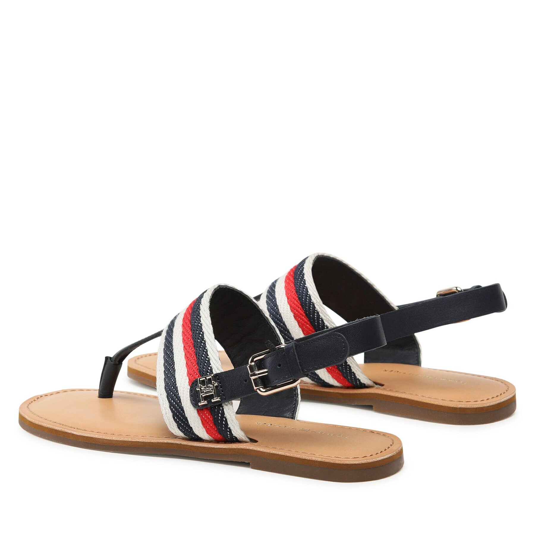 Tommy Hilfiger Sandale Flat Sandal Corporate FW0FW06988 Bleumarin - Pled.ro