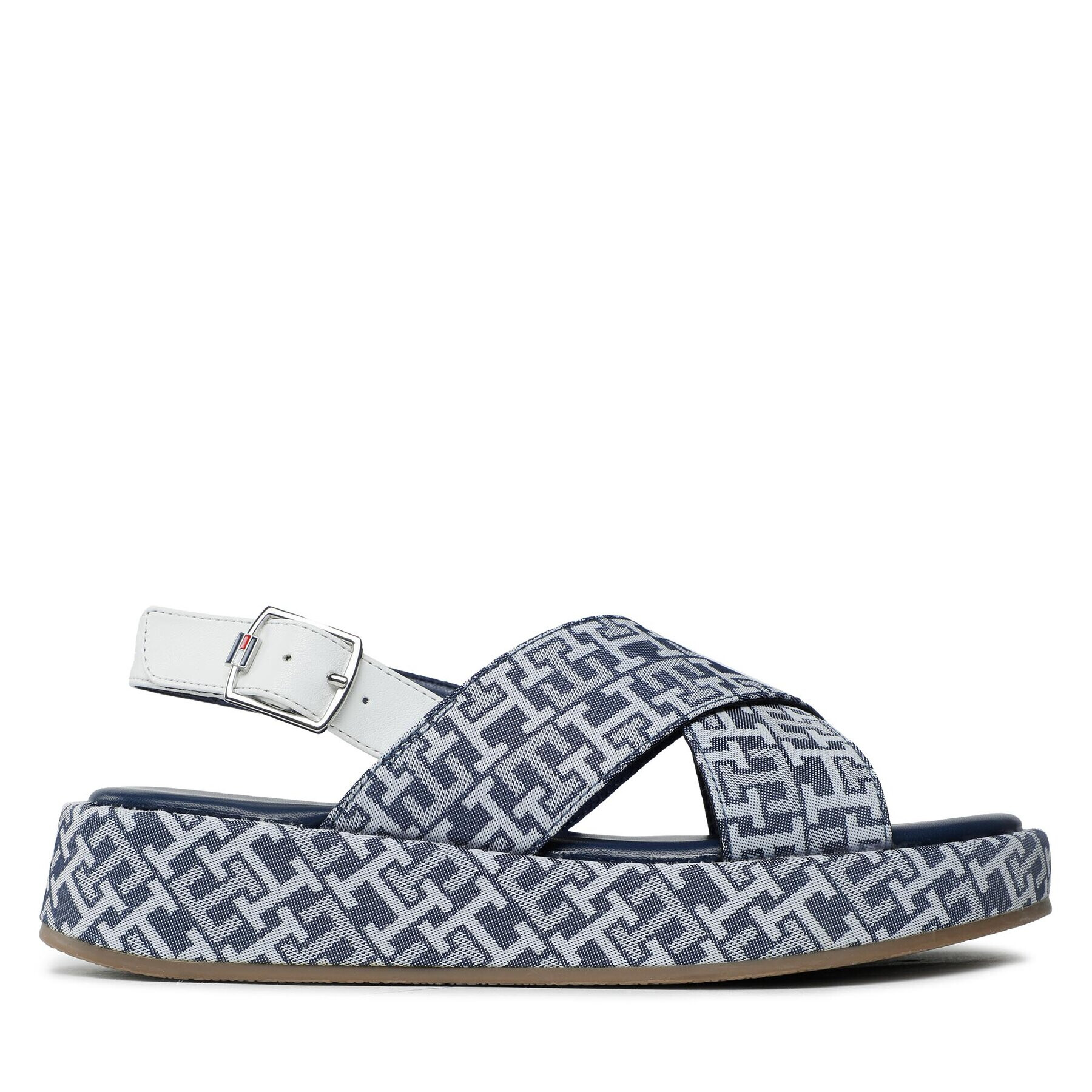 Tommy Hilfiger Sandale Logo All Over Sandal T3A2-32757-0325 S Albastru - Pled.ro