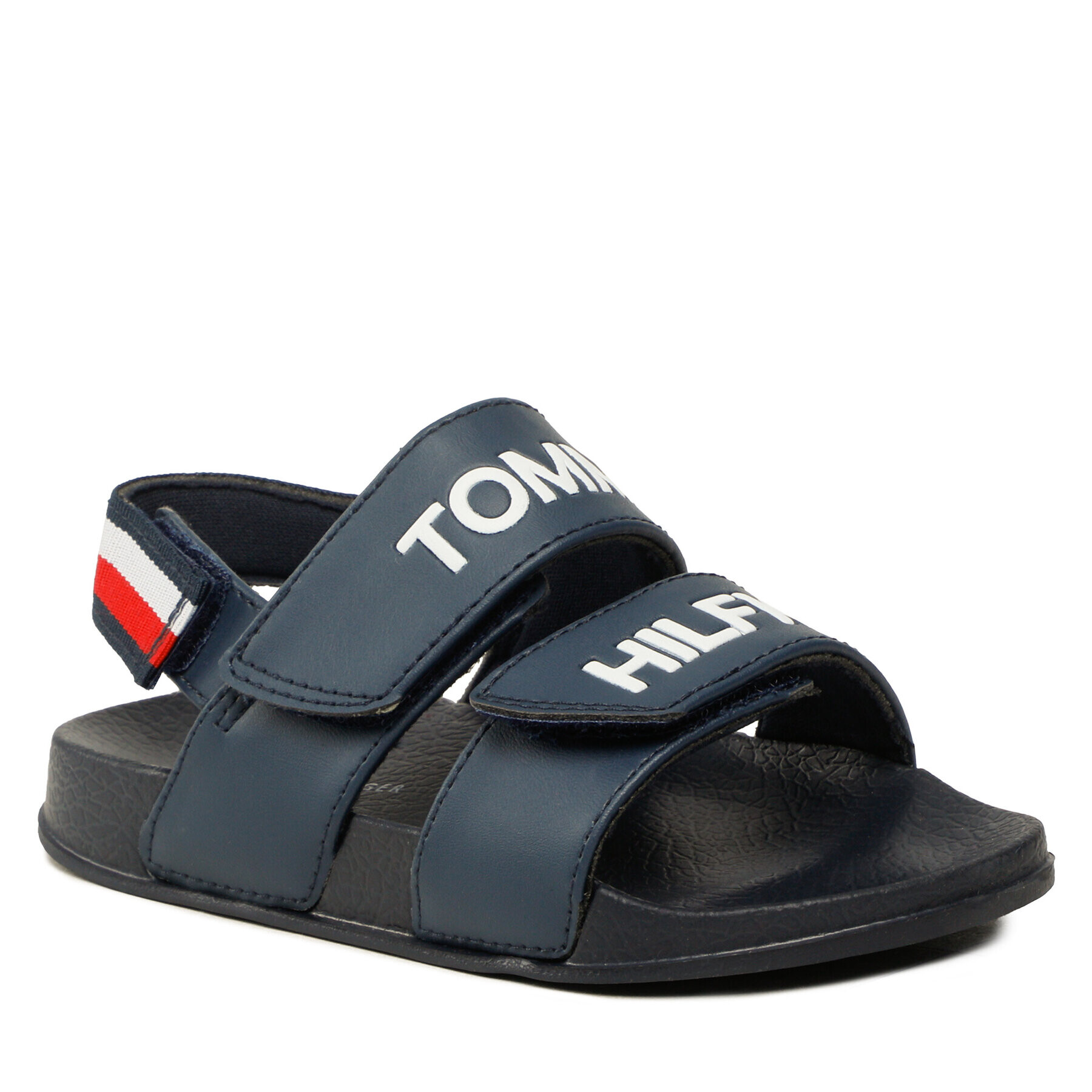 Tommy Hilfiger Sandale Logo Velcro Sandal T1B2-32927-1172 S Bleumarin - Pled.ro