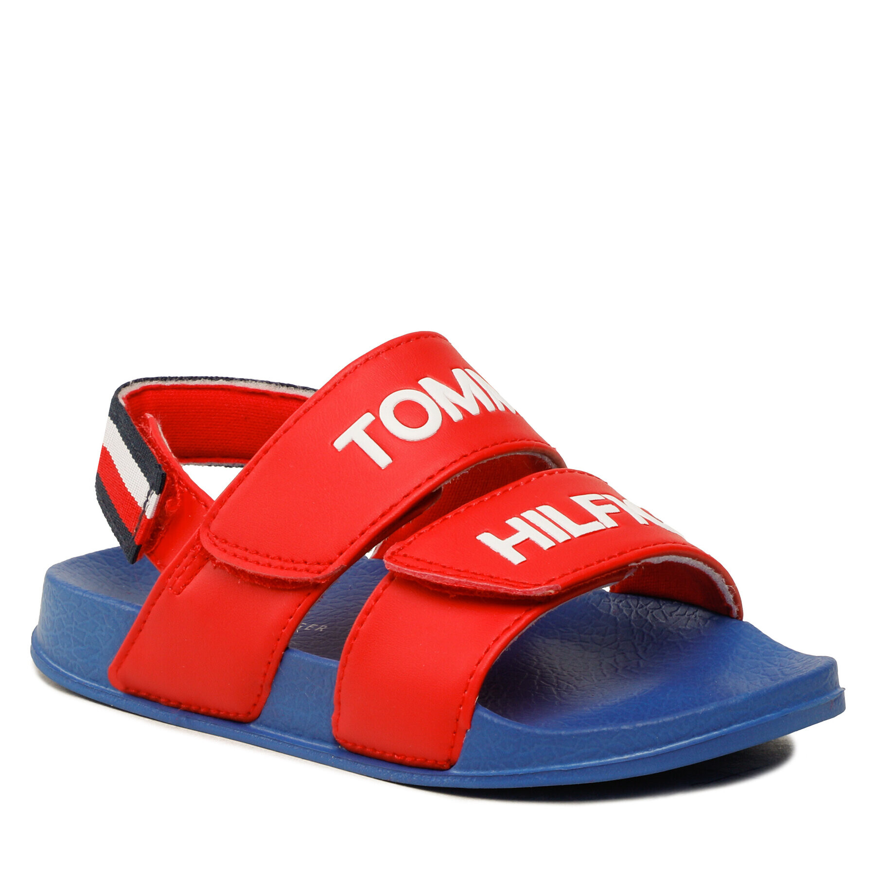 Tommy Hilfiger Sandale Logo Velcro Sandal T1B2-32927-1172 S Roșu - Pled.ro