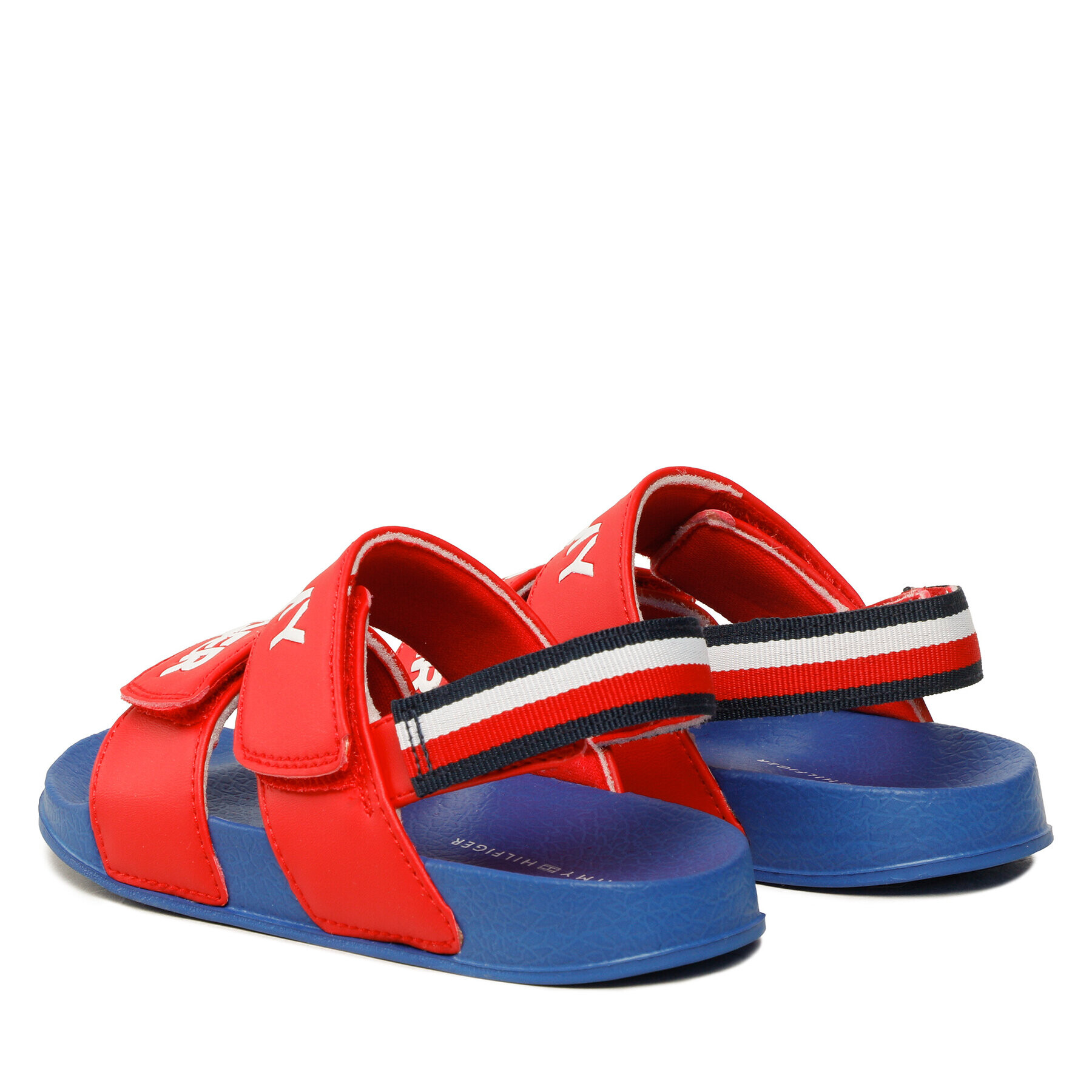 Tommy Hilfiger Sandale Logo Velcro Sandal T1B2-32927-1172 S Roșu - Pled.ro