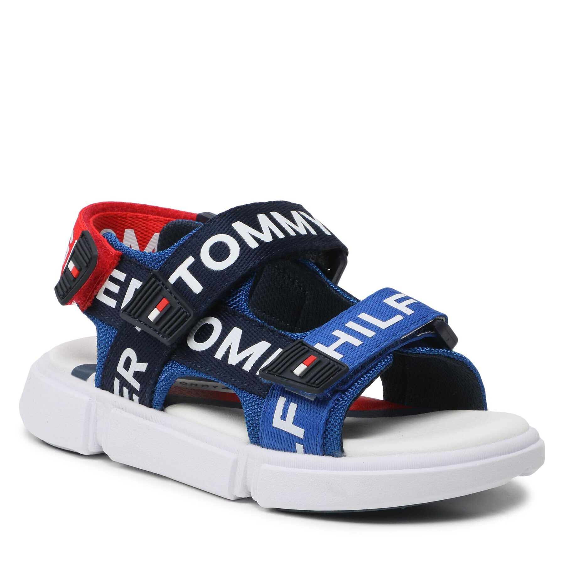 Tommy Hilfiger Sandale Logo Velcro Sandal T3X2-32910-1590 M Albastru - Pled.ro