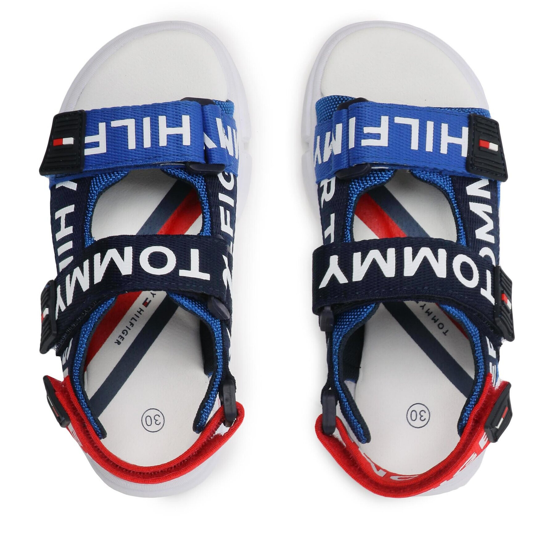 Tommy Hilfiger Sandale Logo Velcro Sandal T3X2-32910-1590 M Albastru - Pled.ro