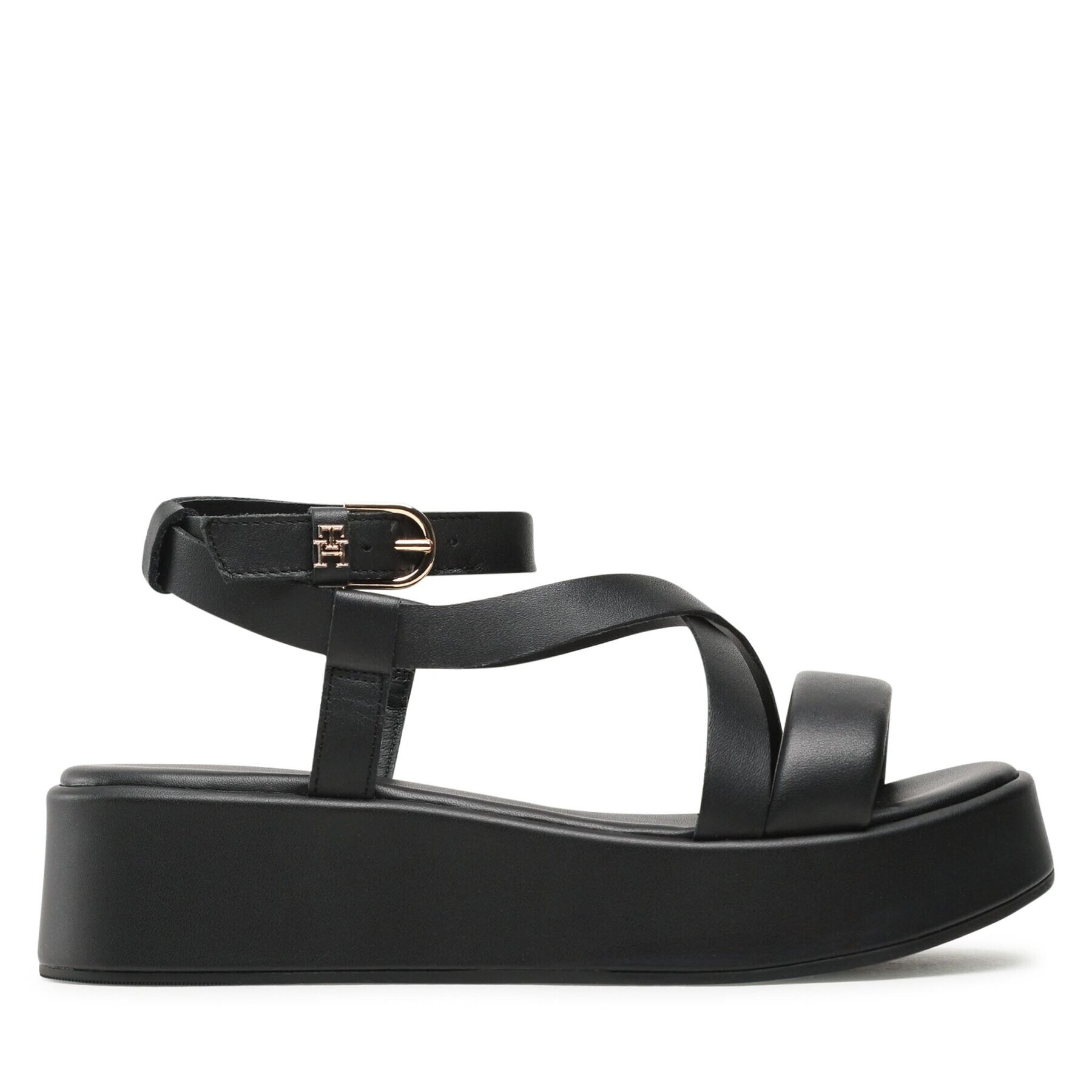 Tommy Hilfiger Sandale New Flatform Strap FW0FW07245 Negru - Pled.ro