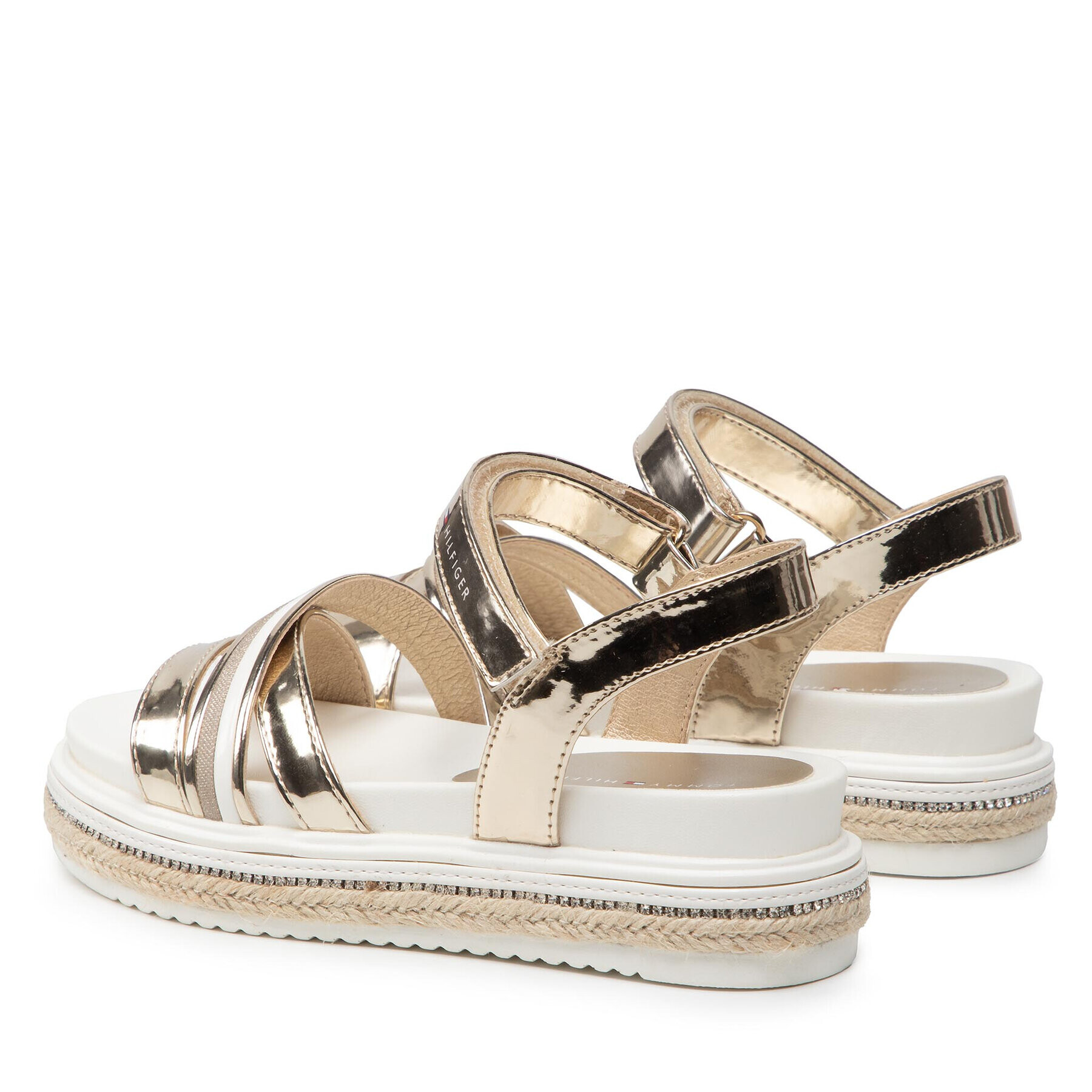 Tommy Hilfiger Sandale Platform Velcro Sandal Platform T3A2-32177-0567 M Auriu - Pled.ro