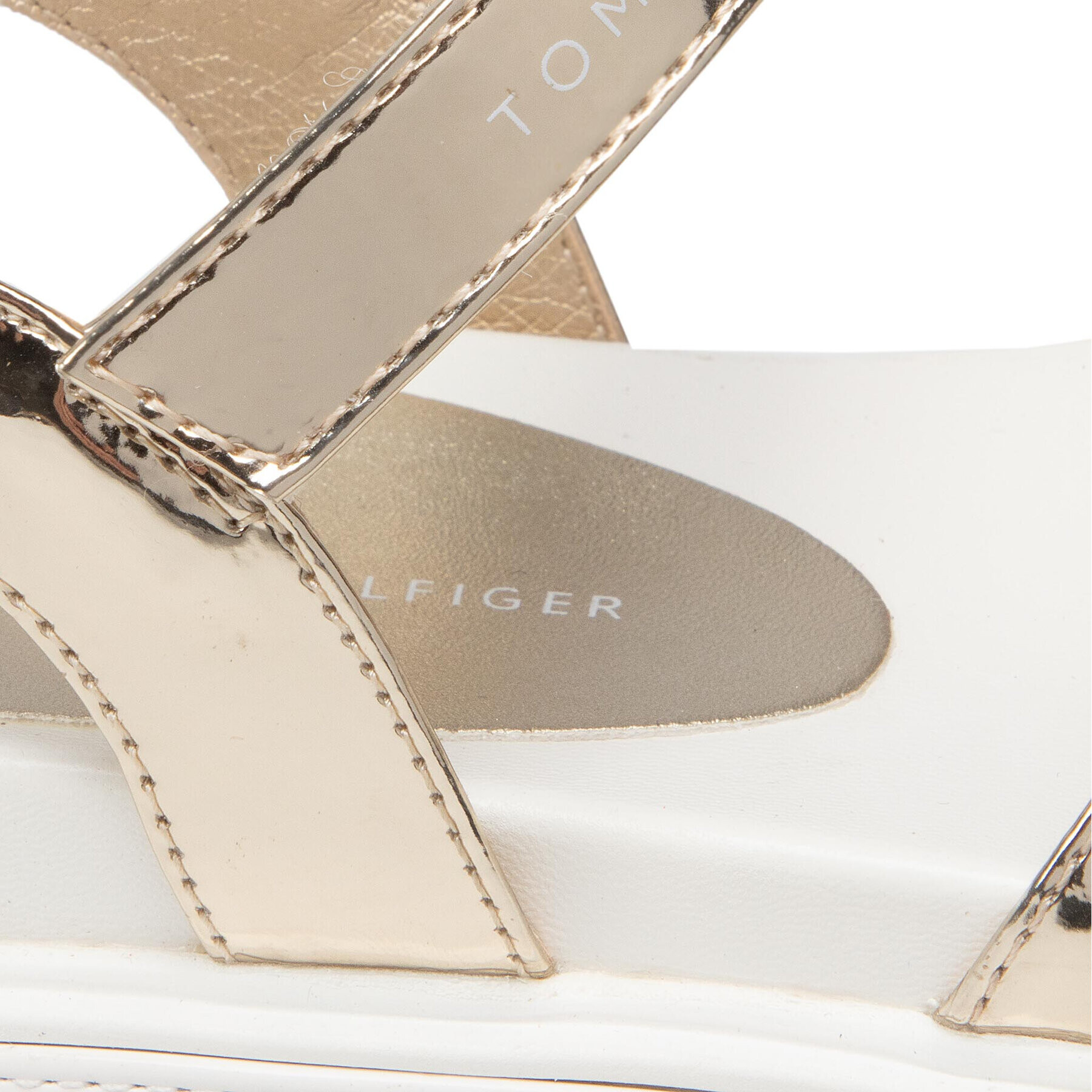 Tommy Hilfiger Sandale Platform Velcro Sandal Platform T3A2-32177-0567 M Auriu - Pled.ro