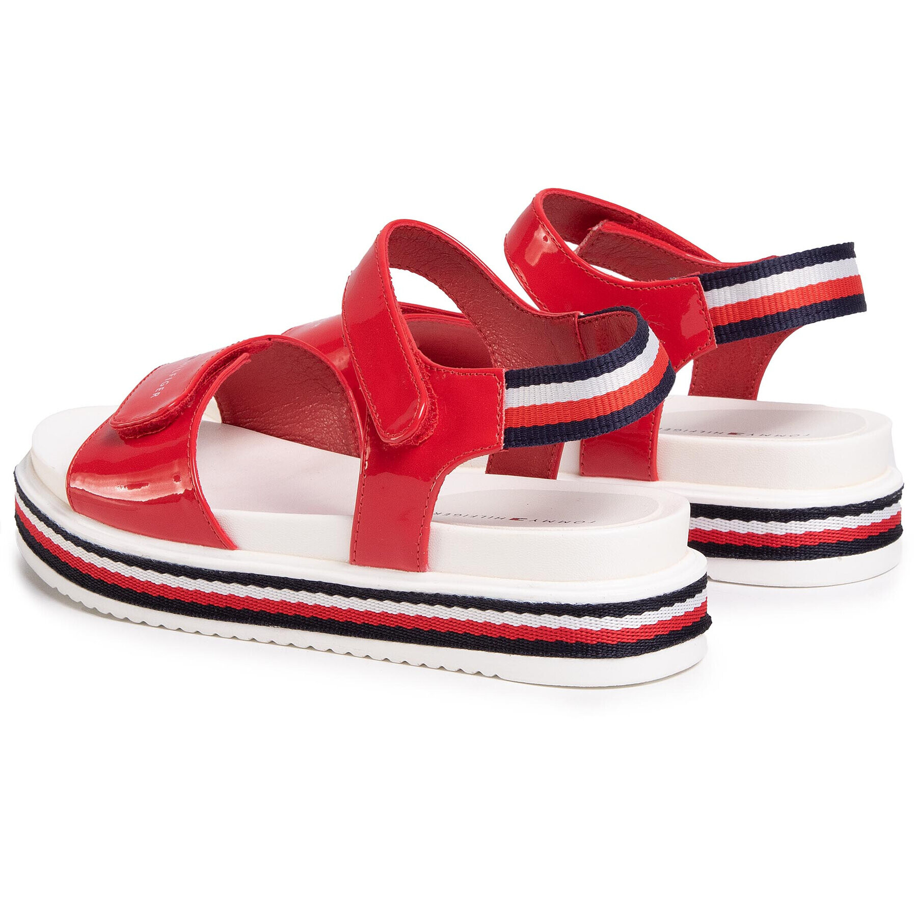 Tommy Hilfiger Sandale Platform Velcro Sandal T3A2-30650-0774 S Roșu - Pled.ro