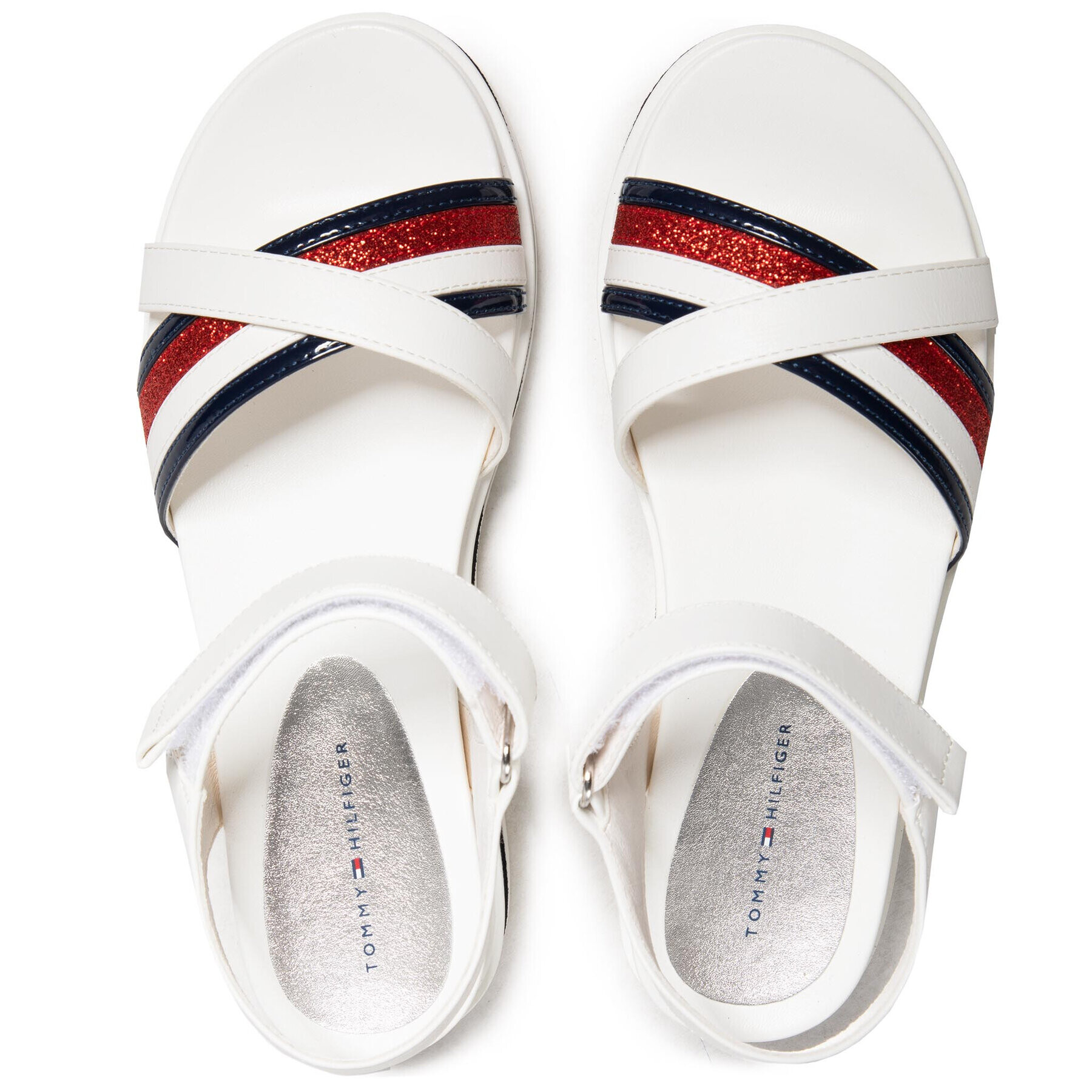 Tommy Hilfiger Sandale Platform Velcro Sandal T3A2-31041-1191 M Alb - Pled.ro