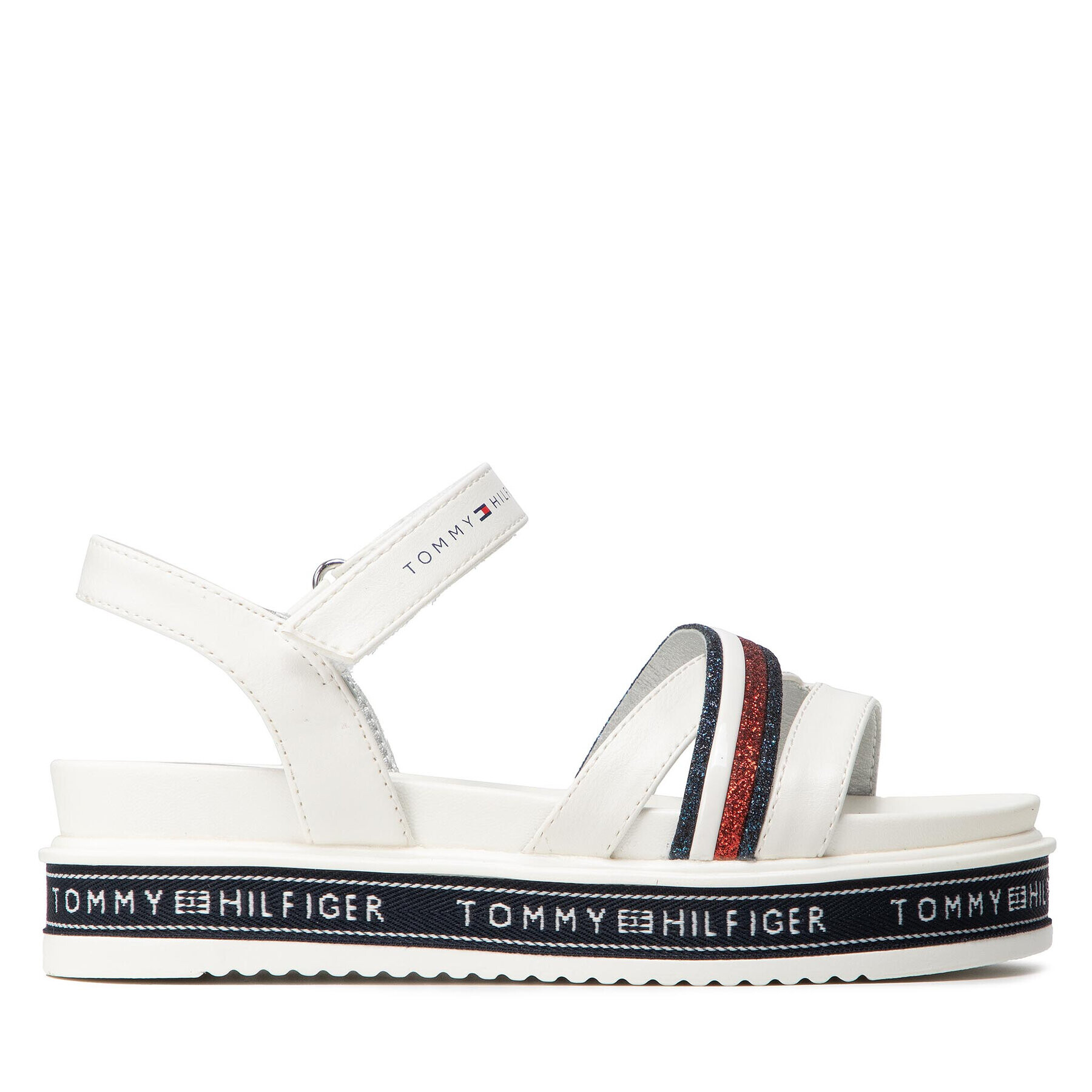 Tommy Hilfiger Sandale Platform Velcro Sandal T3A2-32176-0567 M Alb - Pled.ro